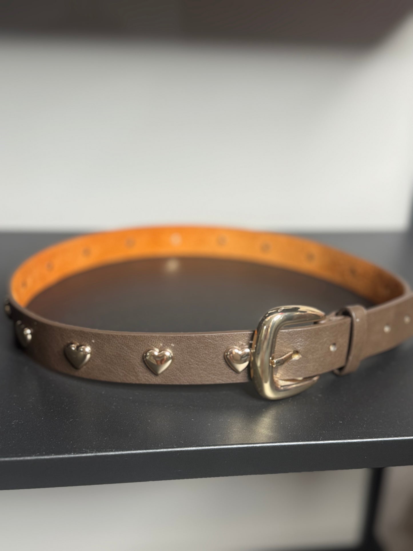 Riem bruin hartjes