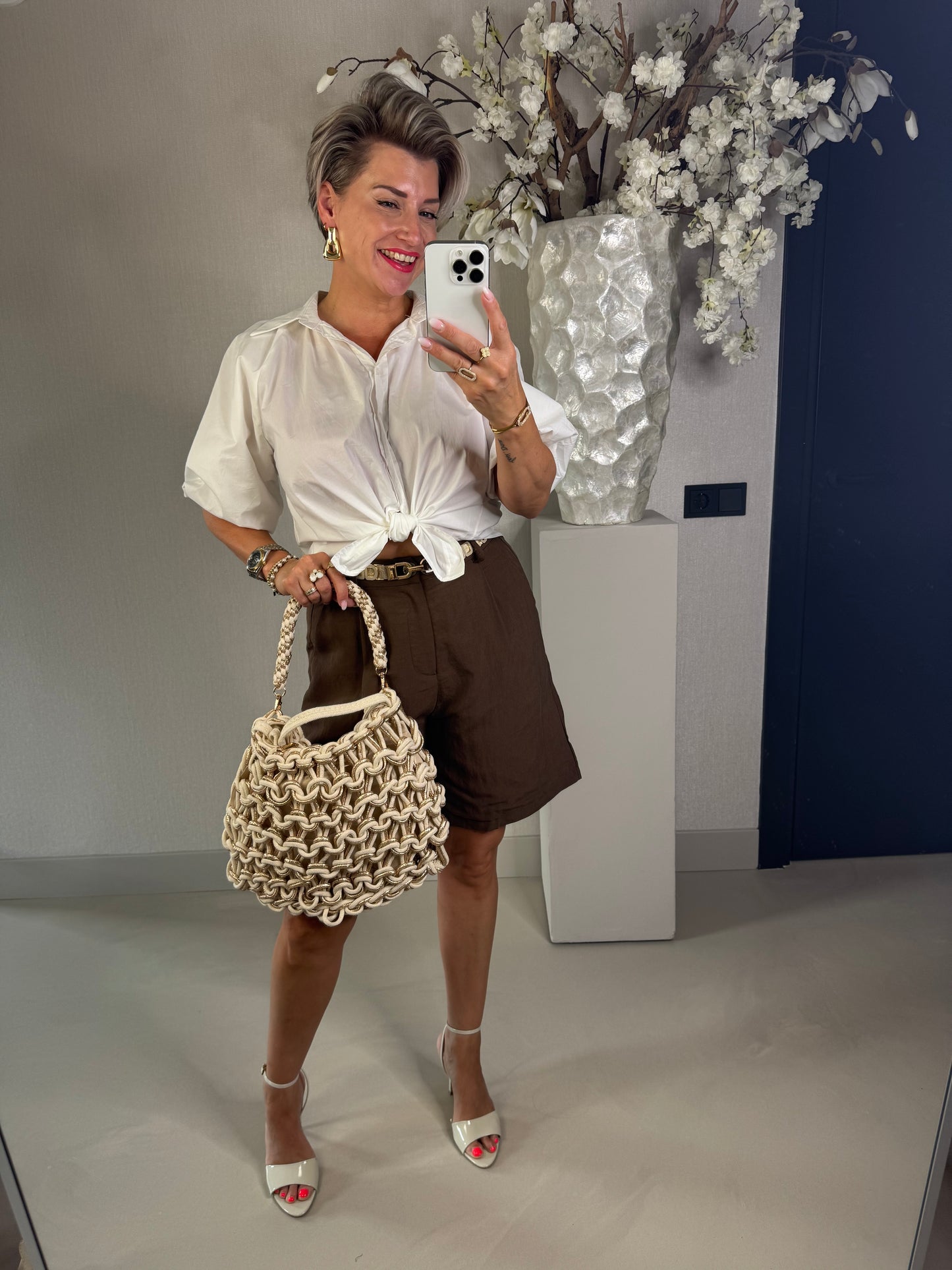 Tas beige goud