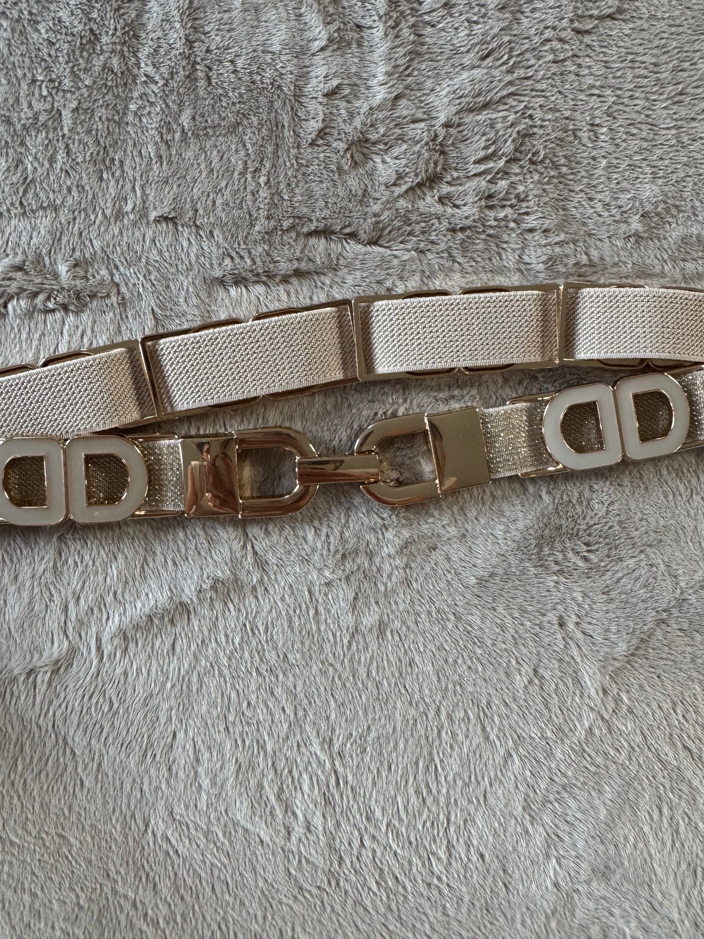 Riem elastisch lurex goud