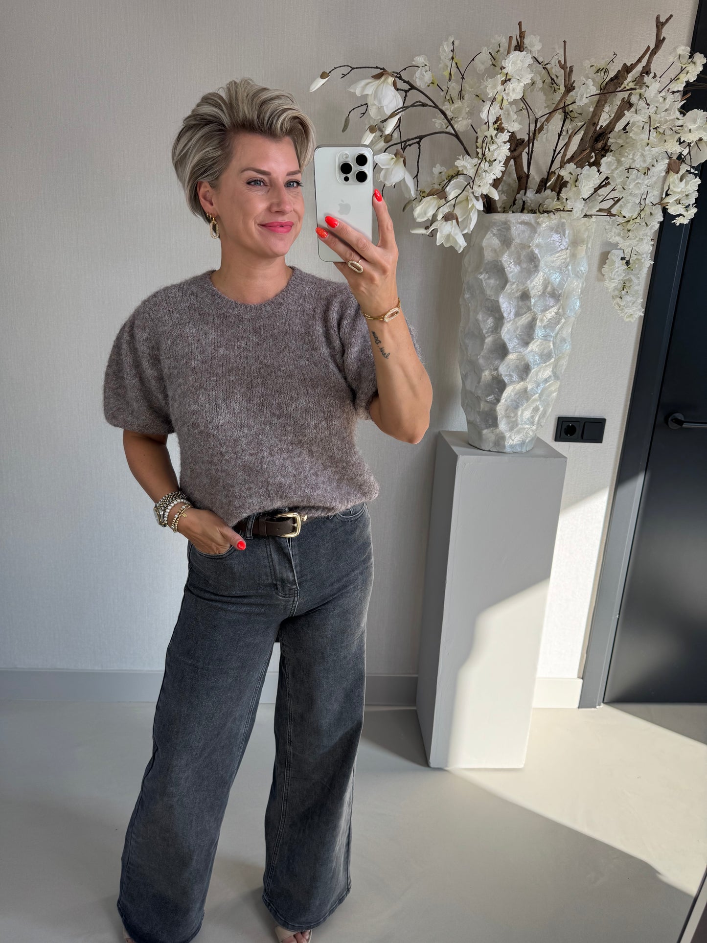 Trui Ambika taupe