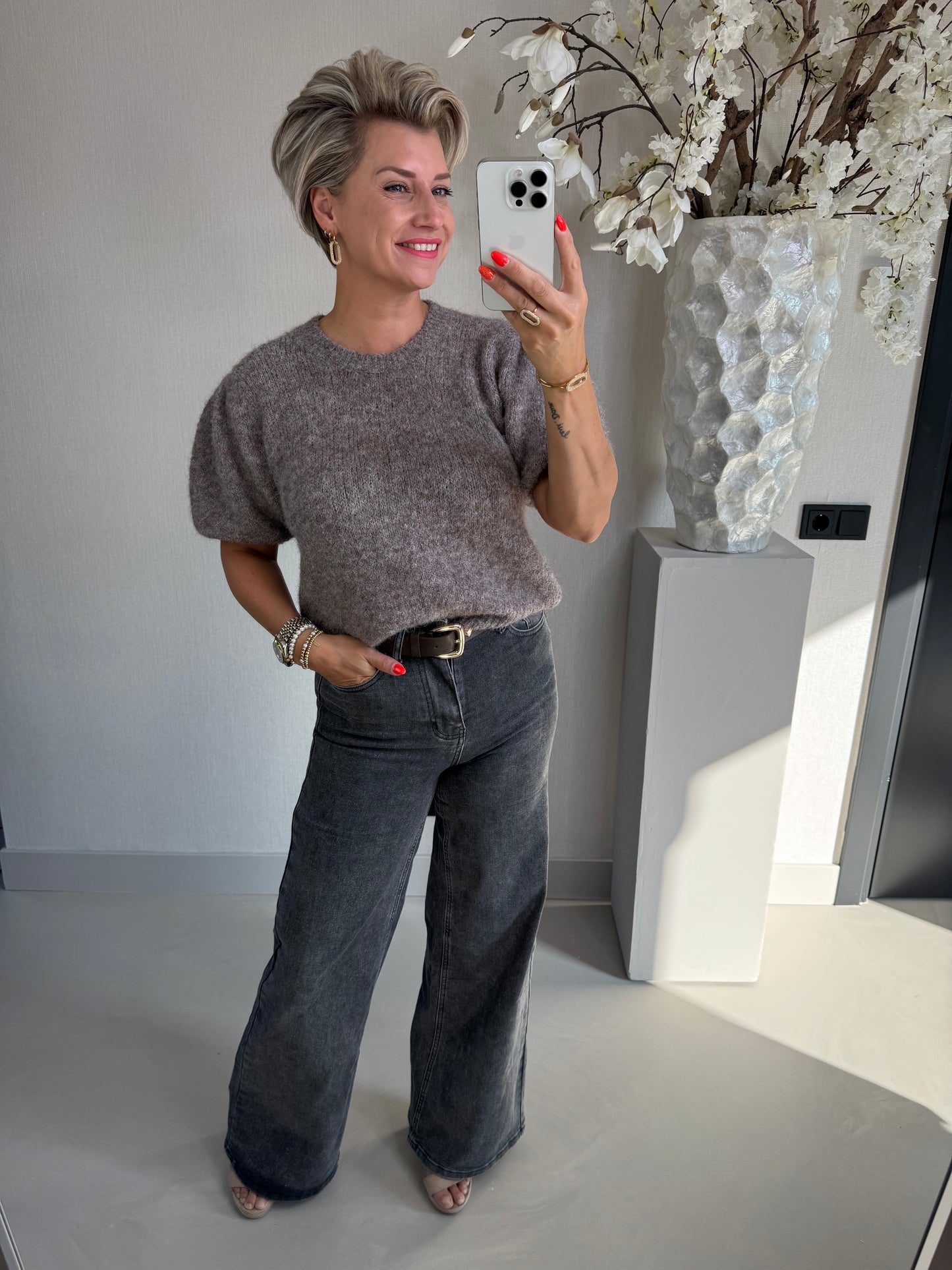 Wide leg grey