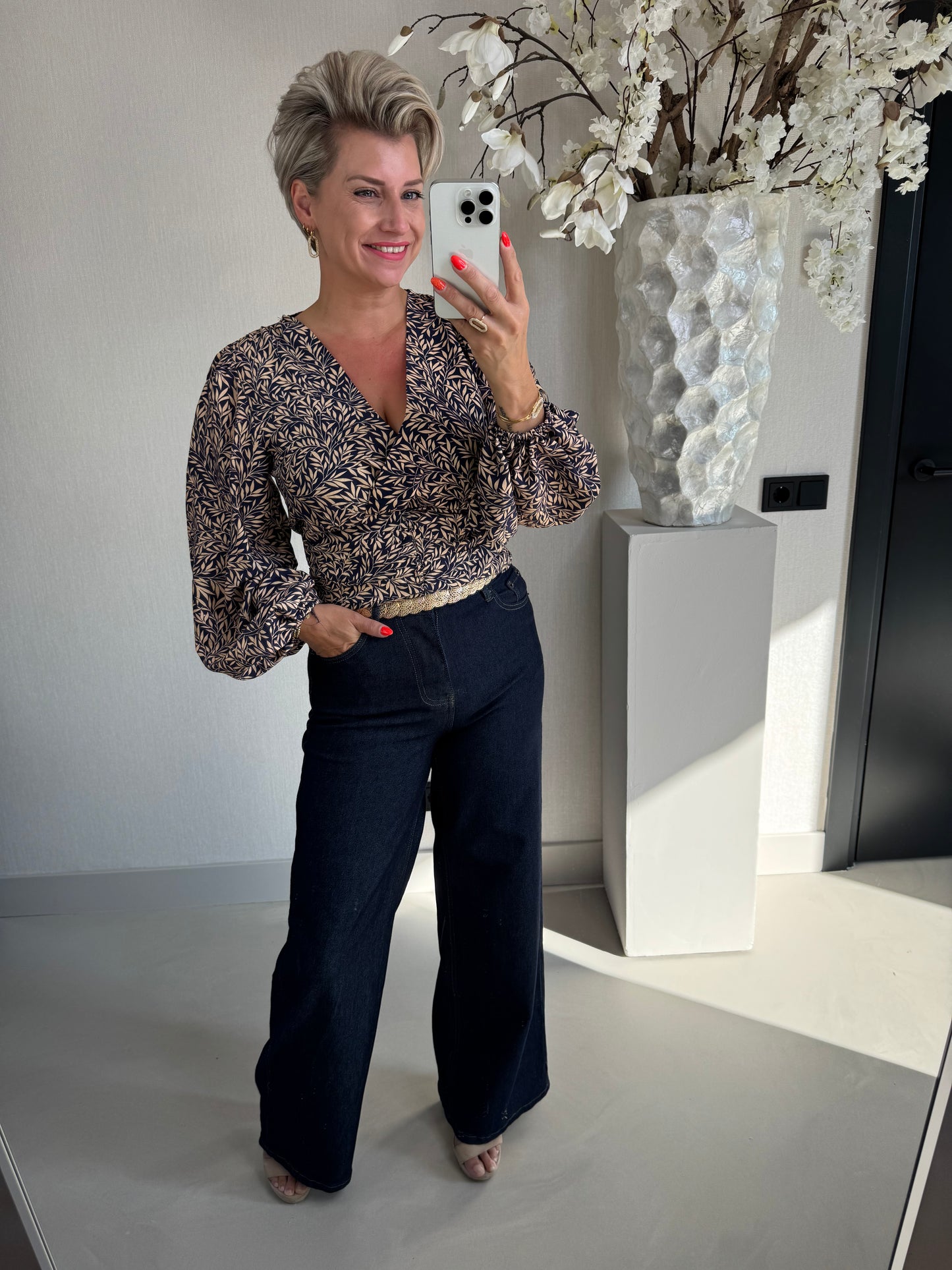 Blouse Celine blauw