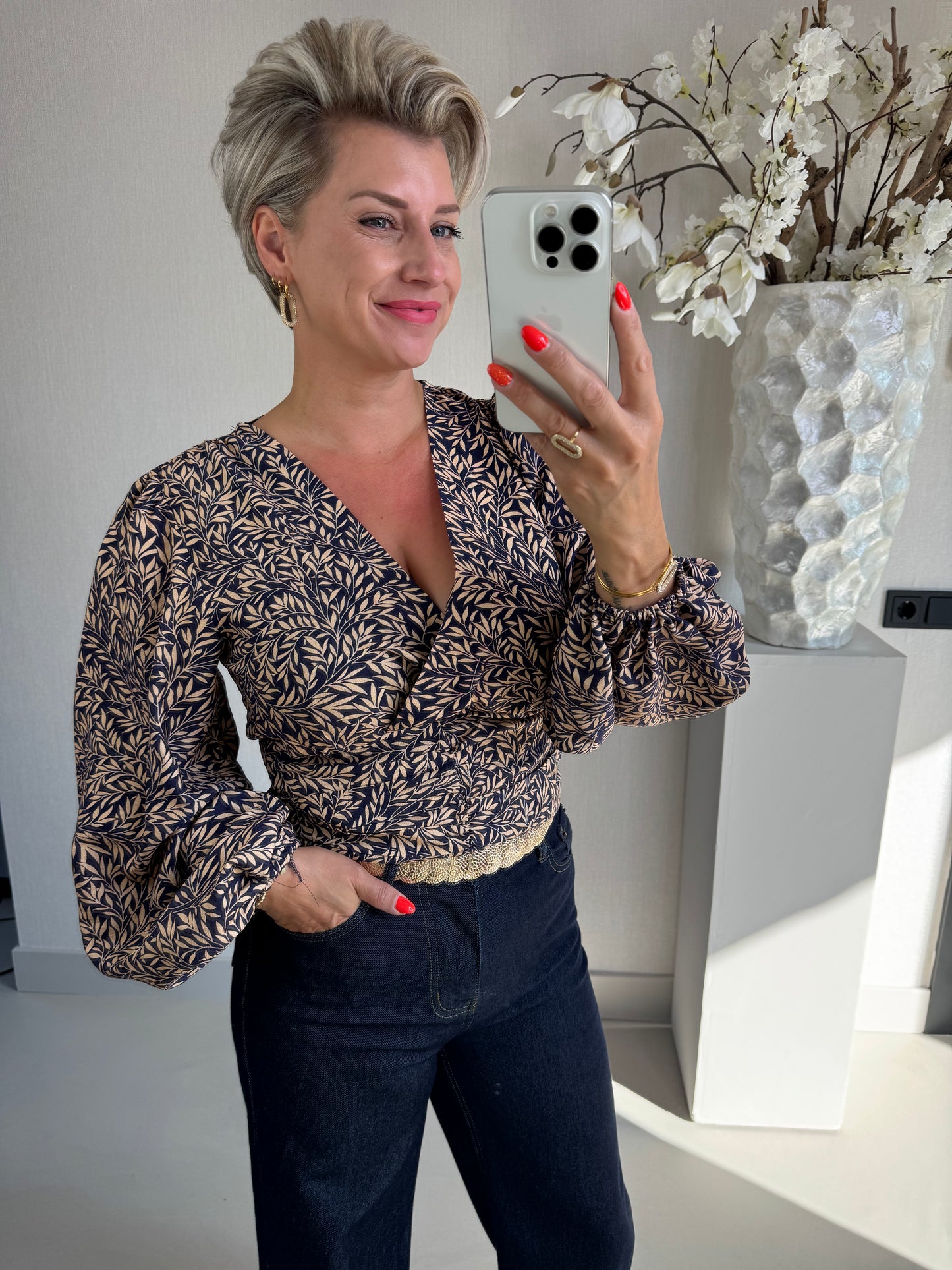 Blouse Celine blauw