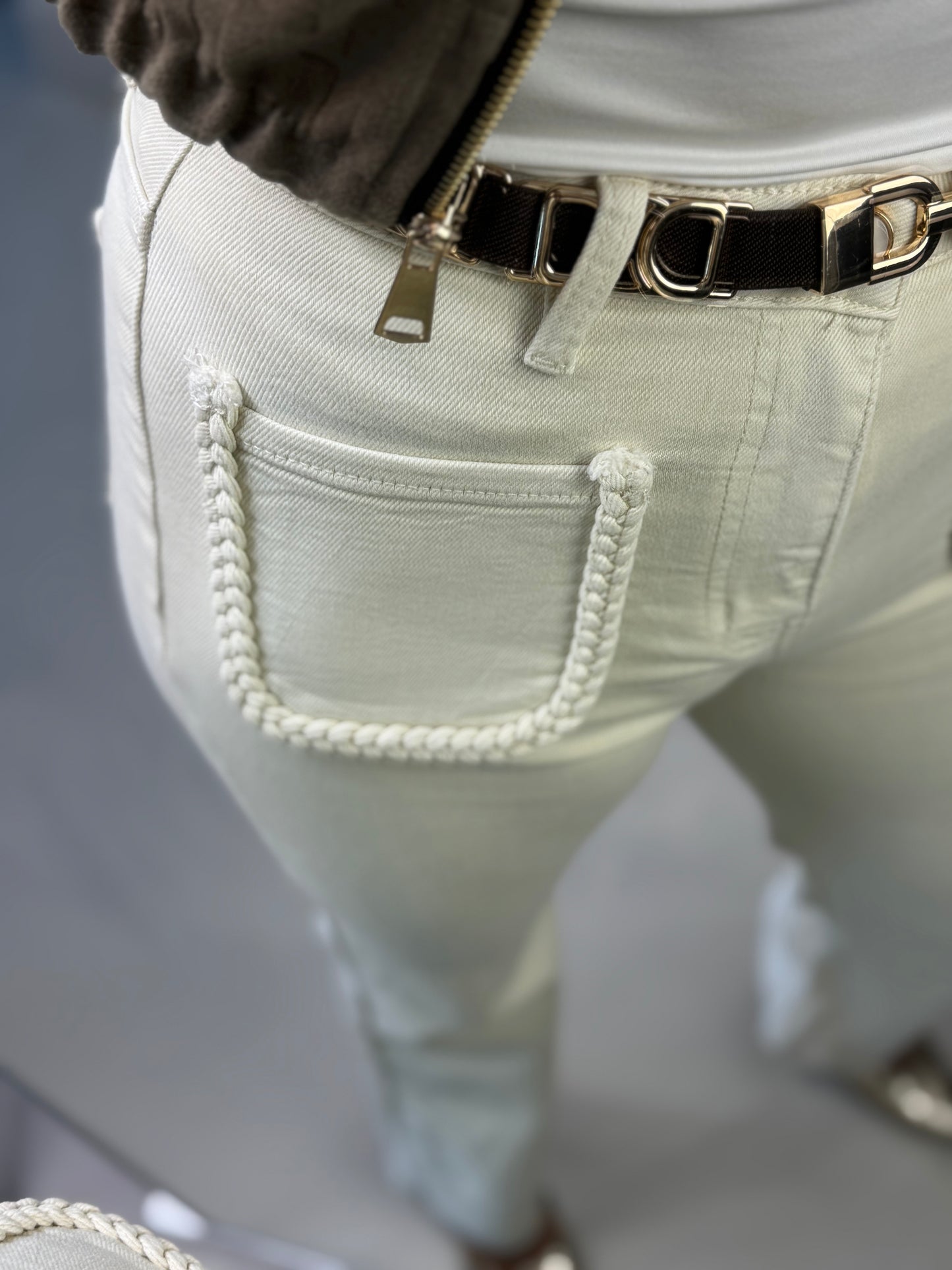 Riem elastisch bruin/goud