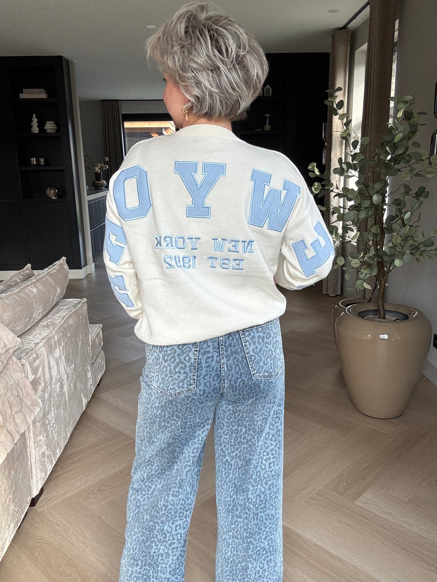 Trui New York blauw