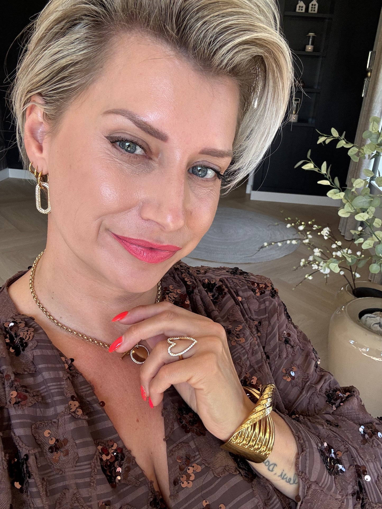 Ring strass hart