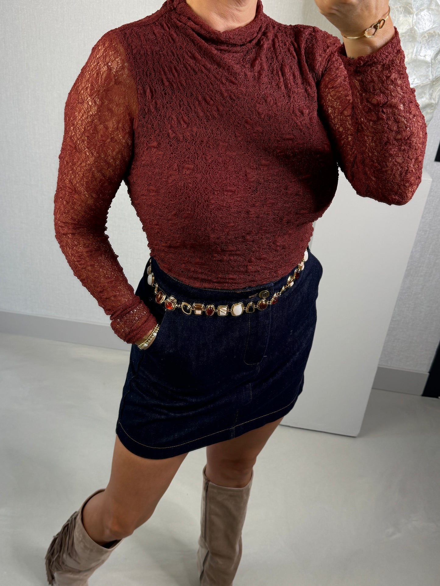 Top kant bordeaux