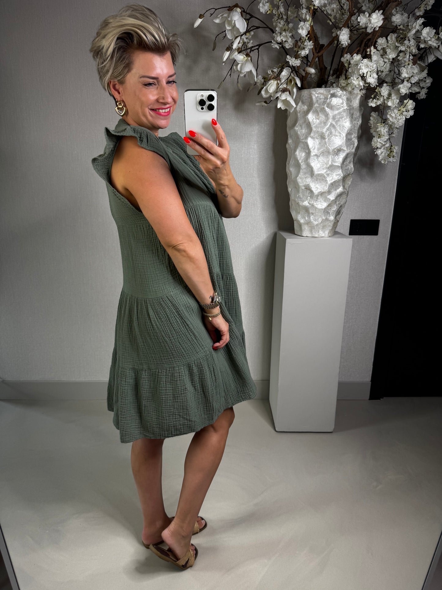 Jurkje mousseline groen