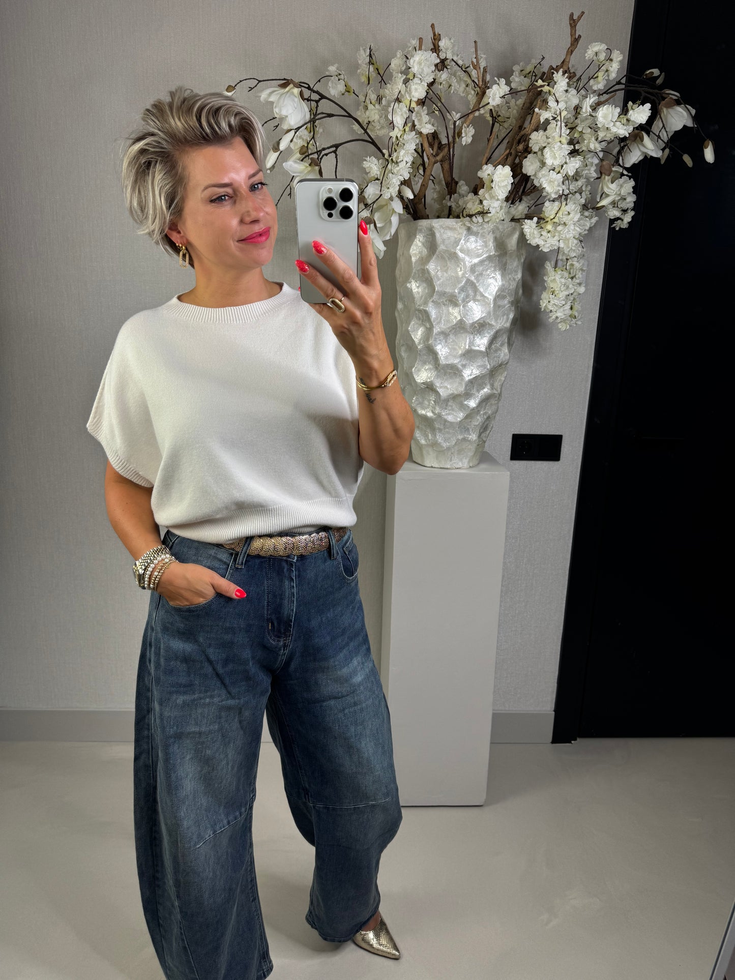 Trui vlinder off white