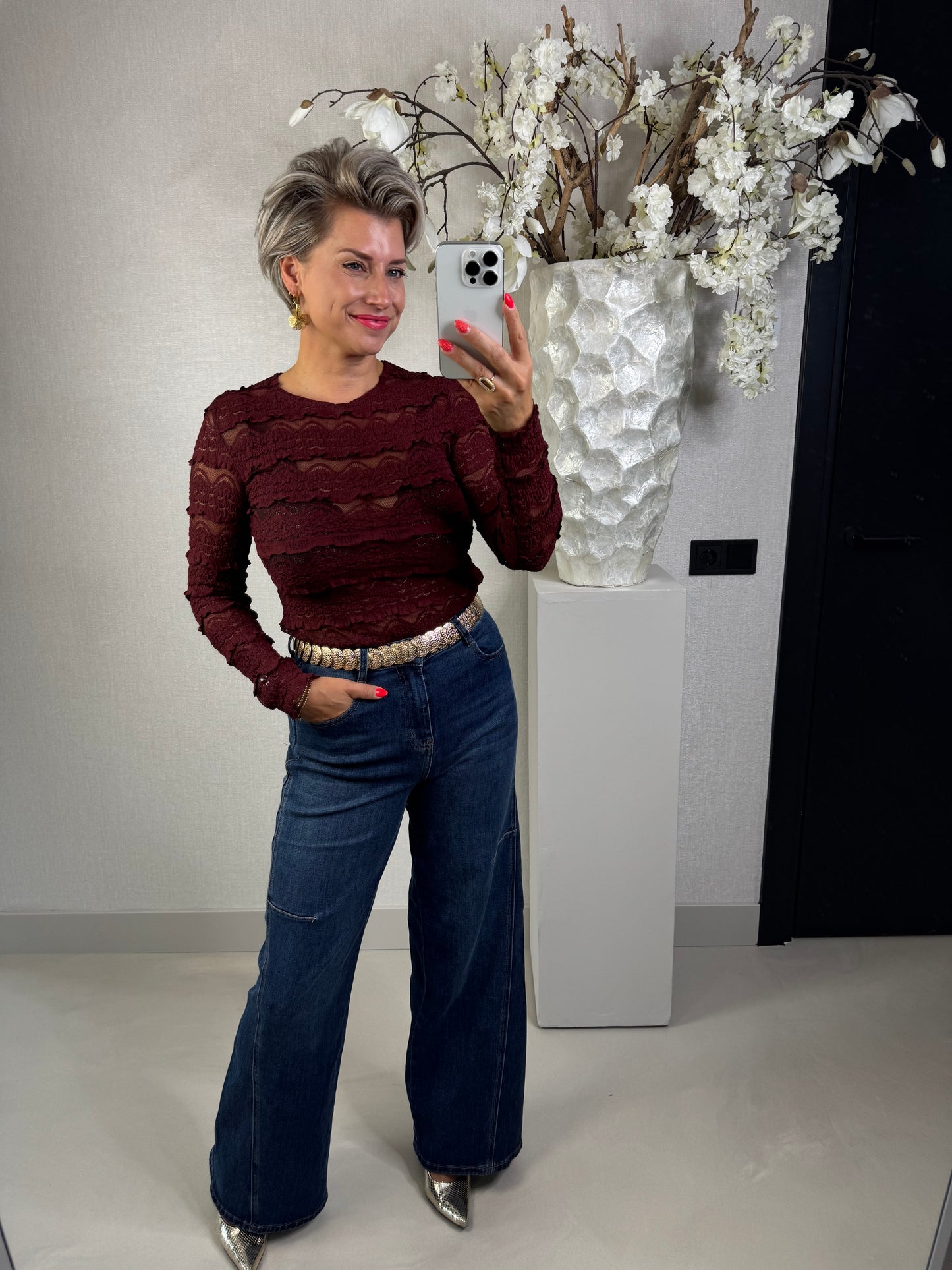 Top kant bordeaux