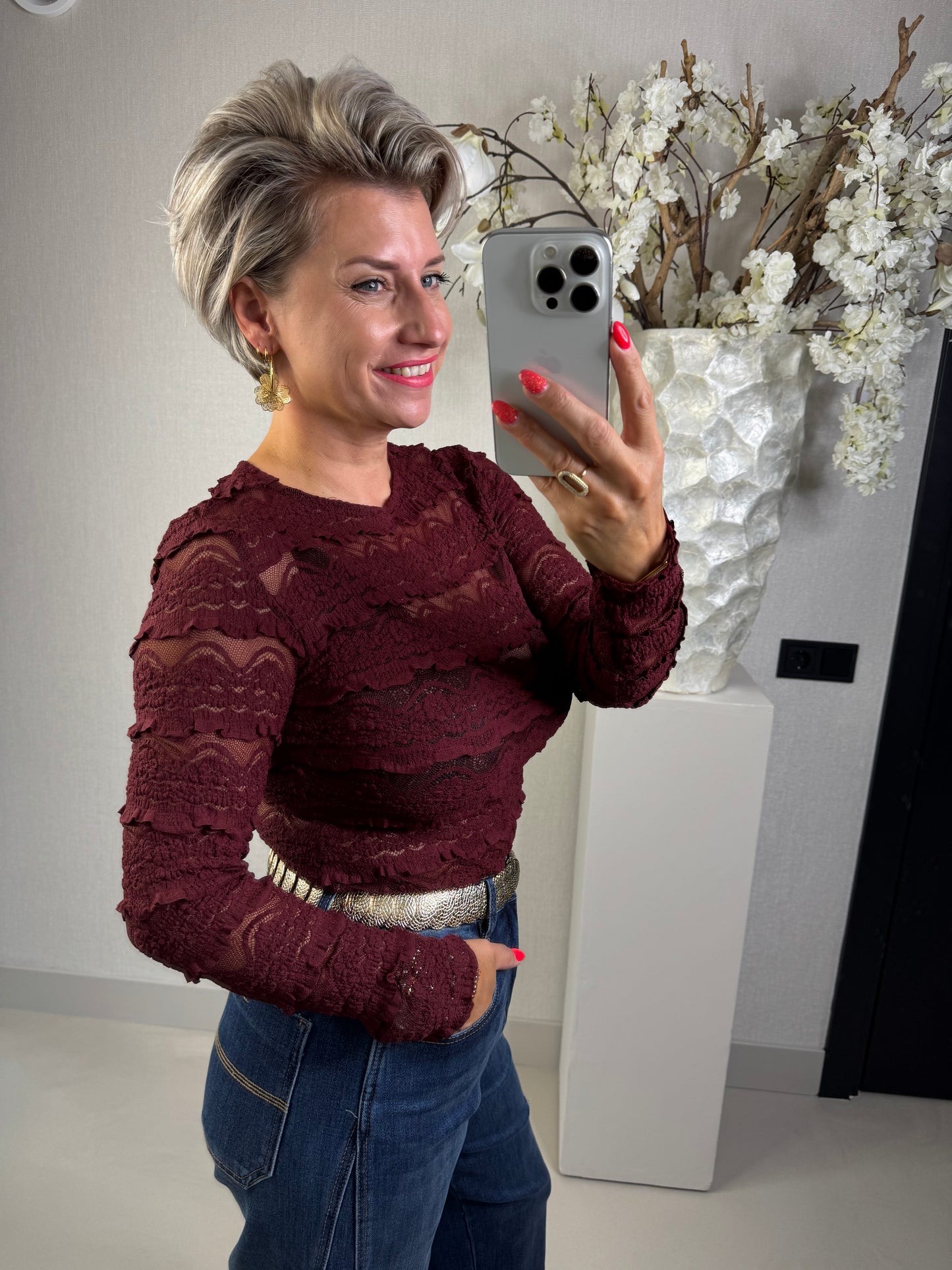 Top kant bordeaux