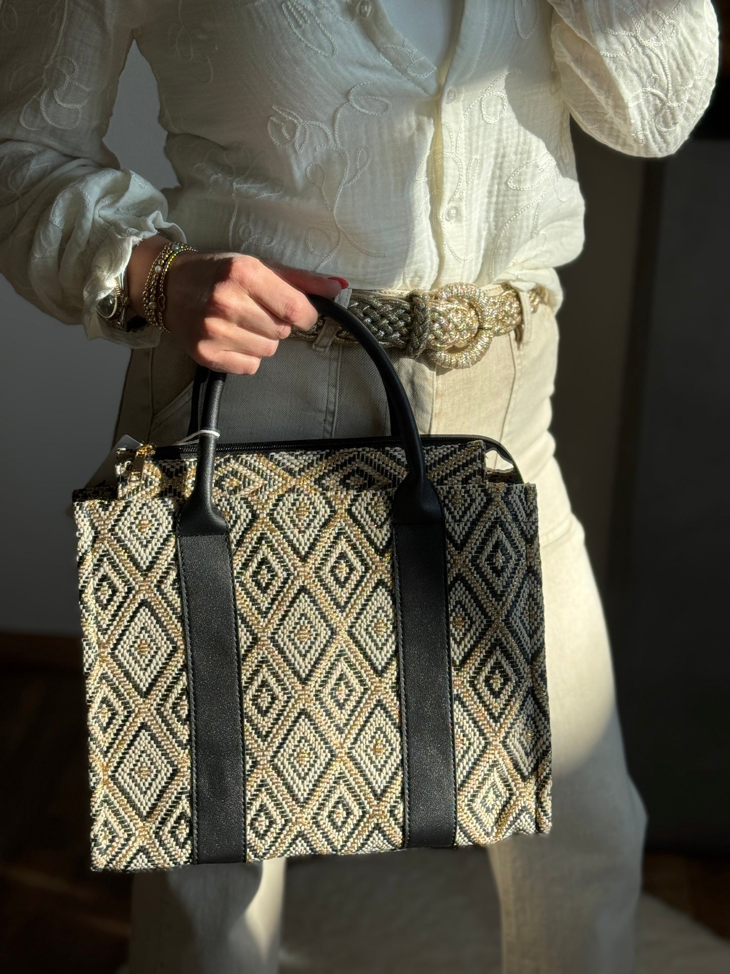 Tas sparkle zwart