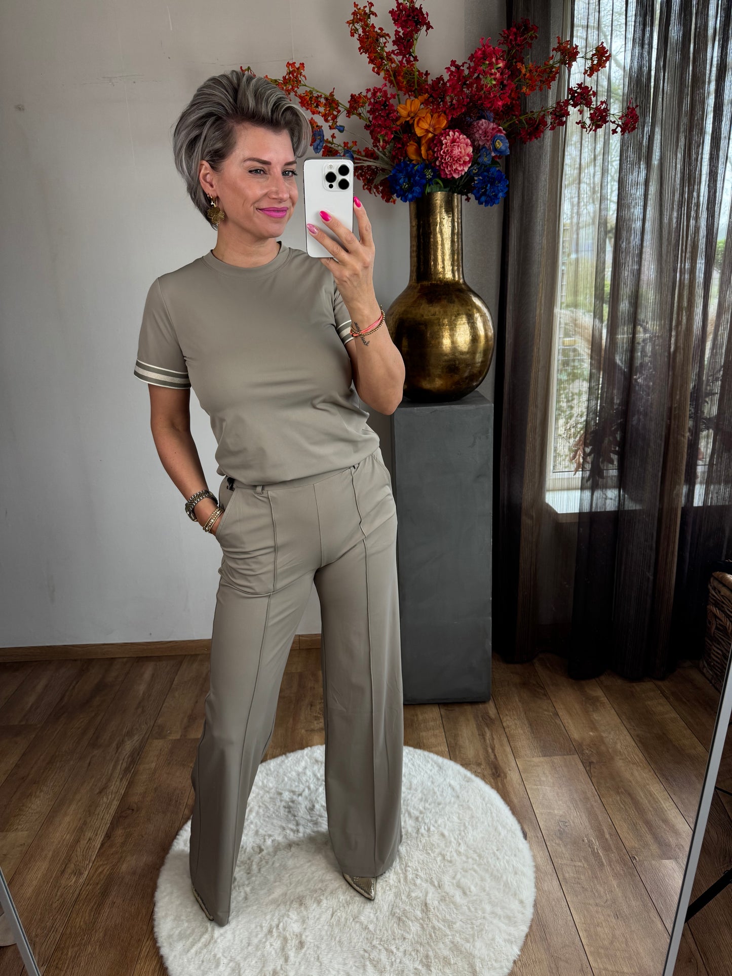Travel top Ambika taupe