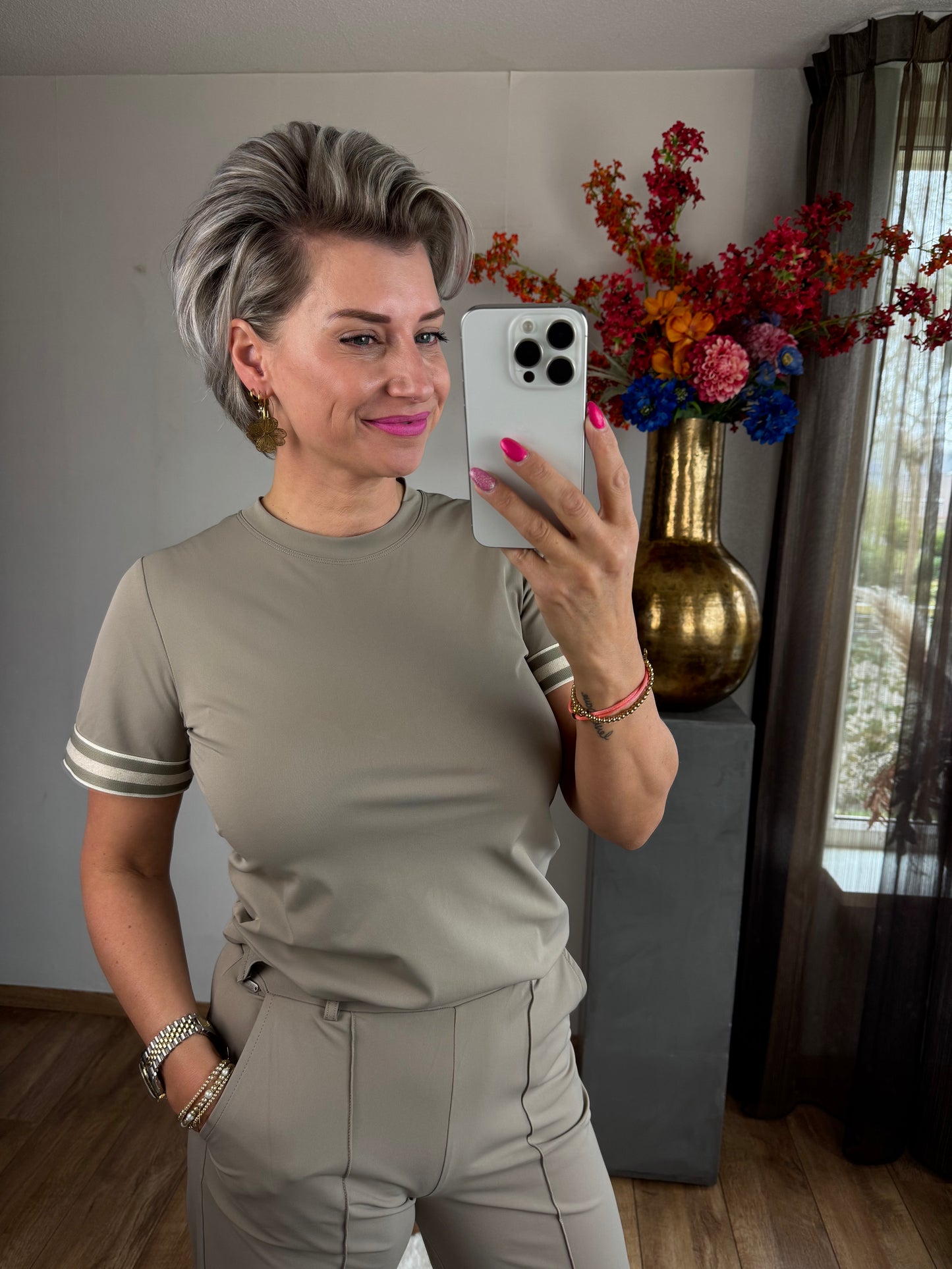Travel top Ambika taupe