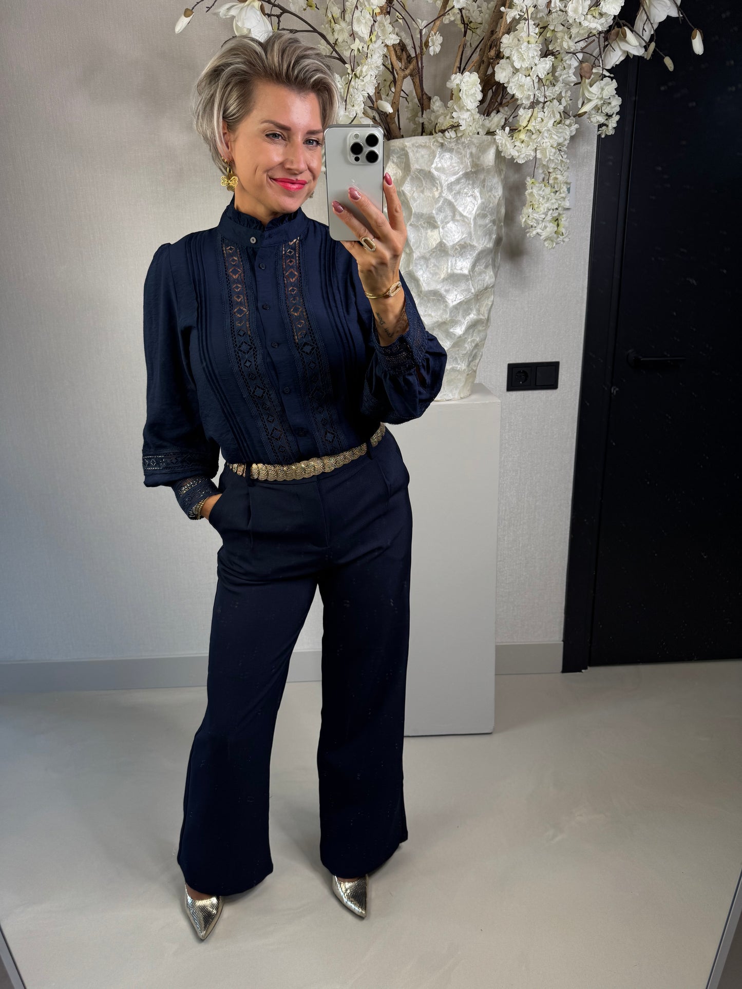 Blouse Birgit blauw
