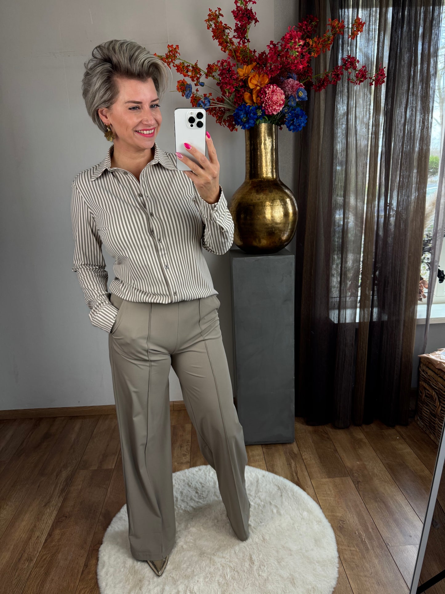 Travel blouse Ambika streep