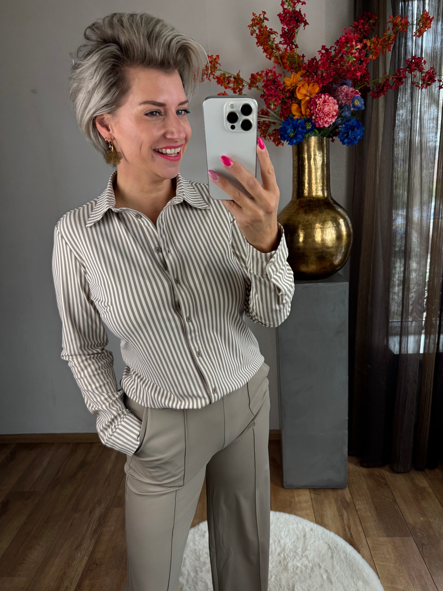 Travel blouse Ambika streep