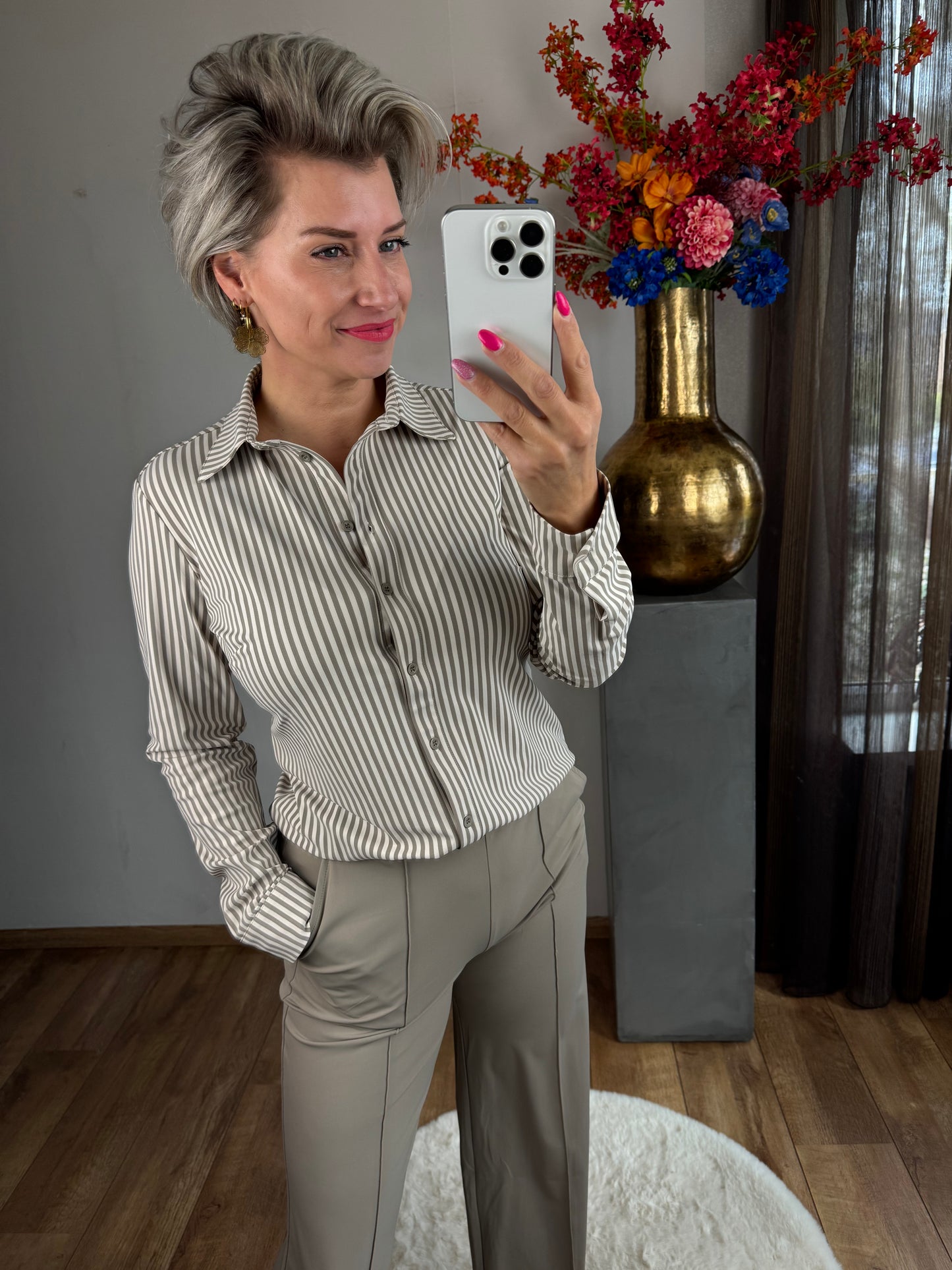 Travel blouse Ambika streep