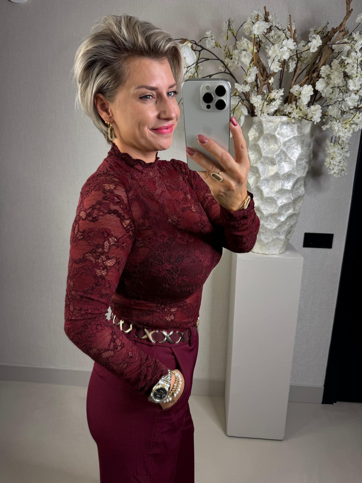 Top kant bordeaux