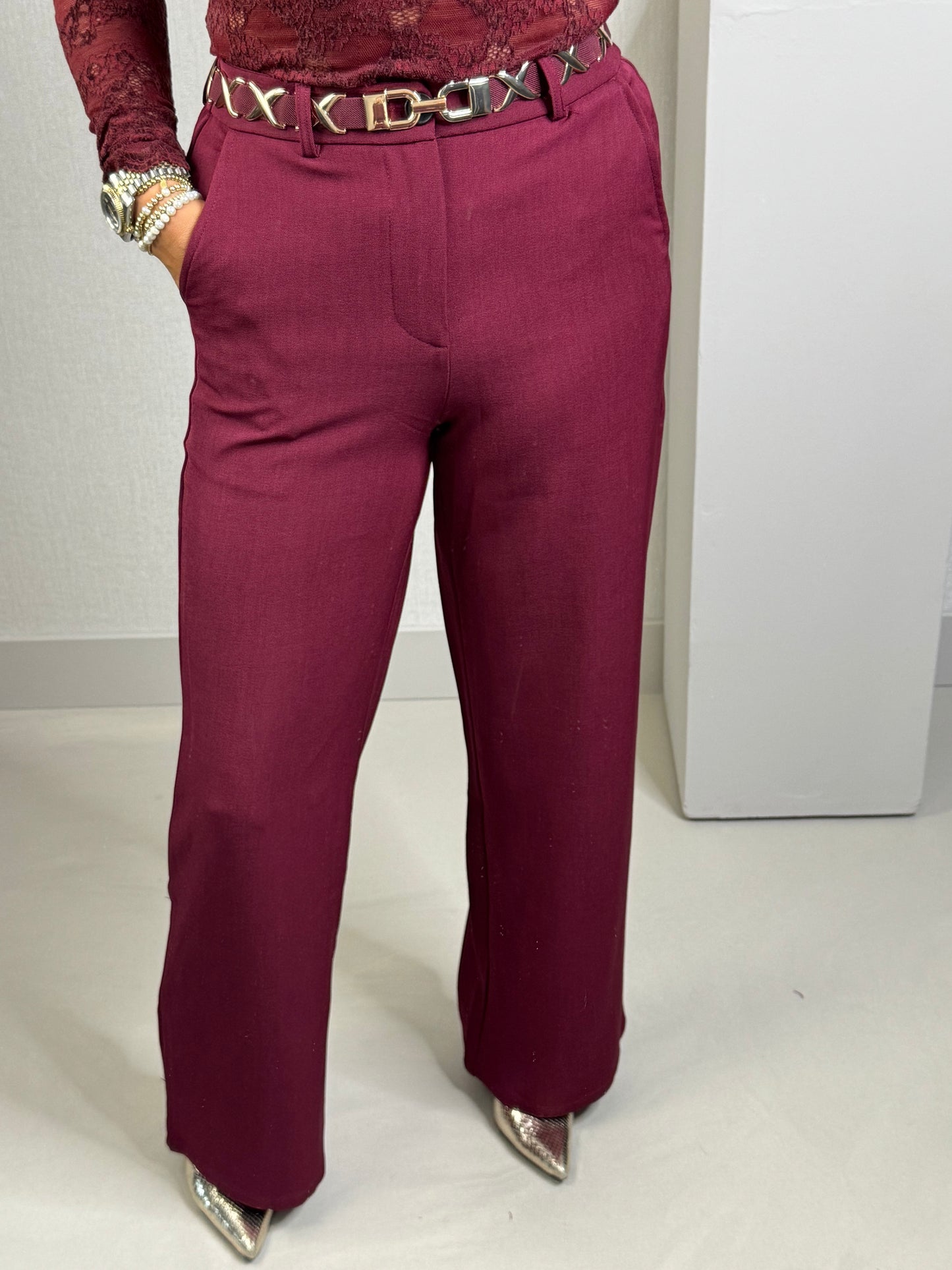 Pantalon bordeaux