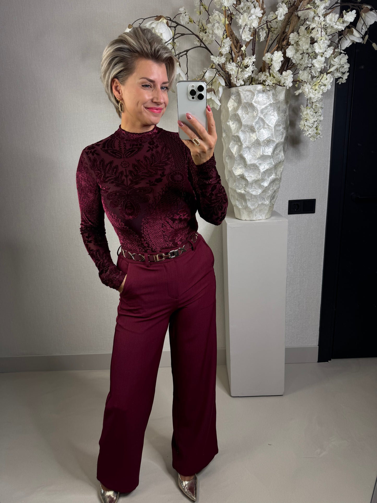 Pantalon bordeaux