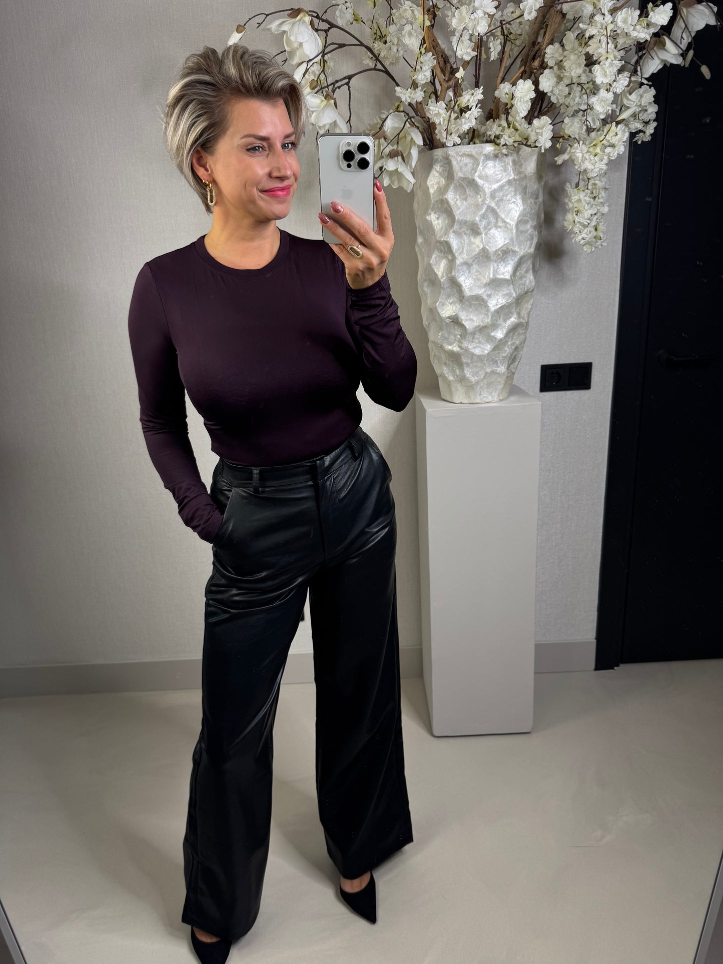 Body top aubergine