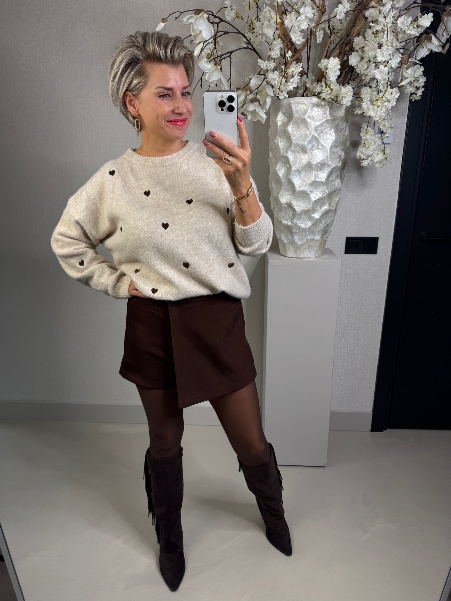 Skort bruin