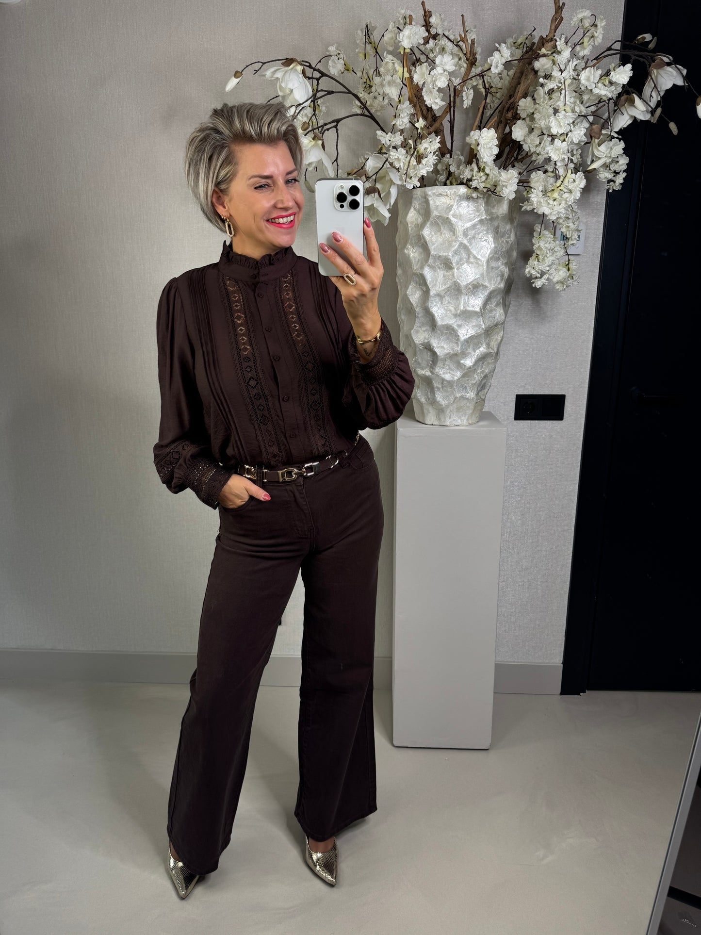 Blouse Birgit bruin