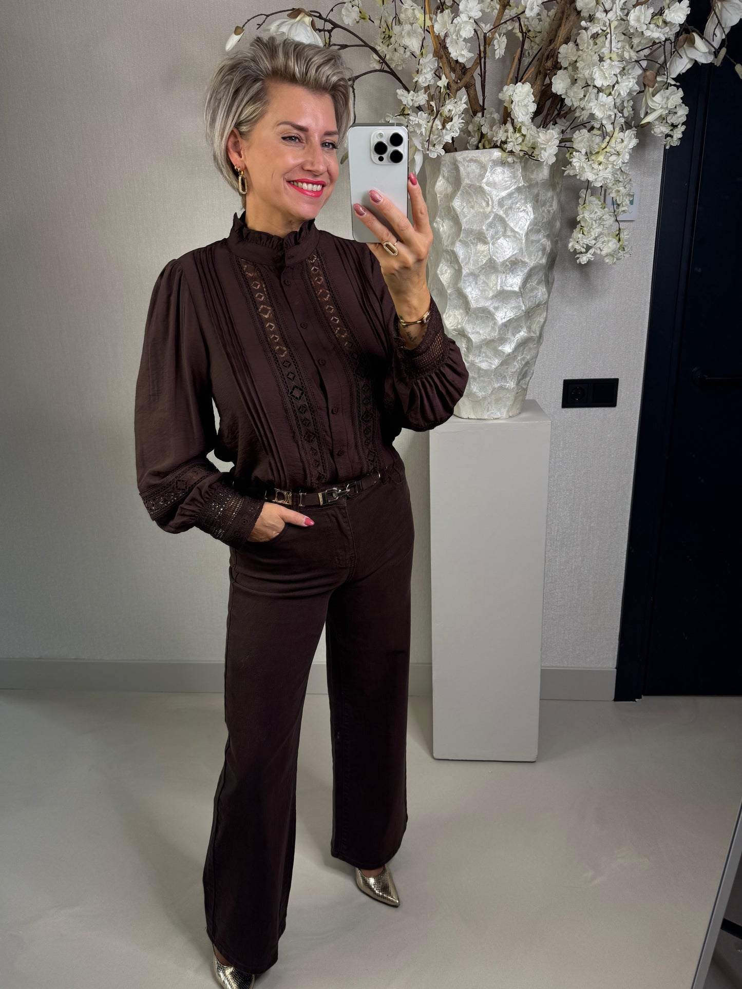Blouse Birgit bruin