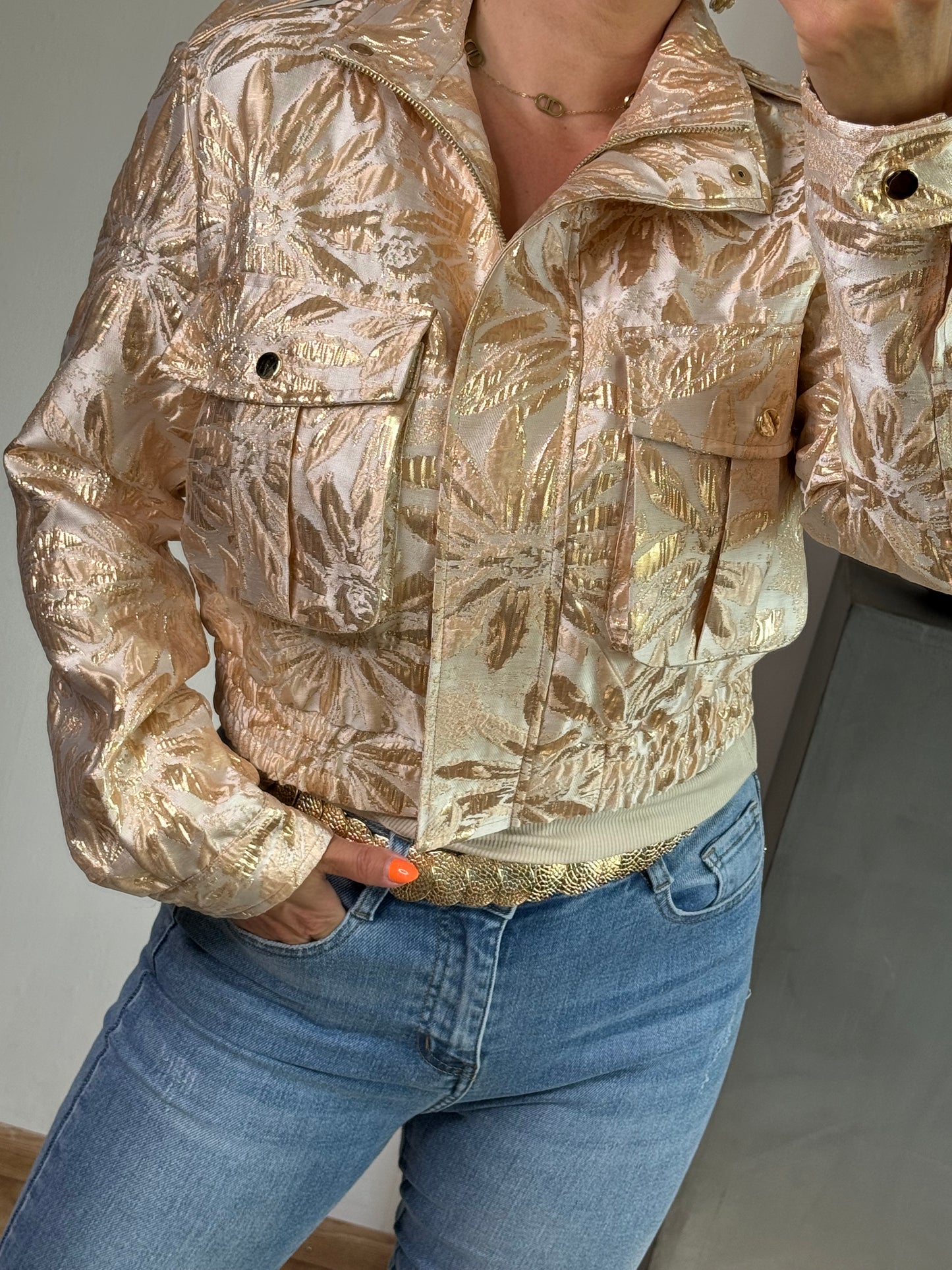 Jasje flower rosé/goud