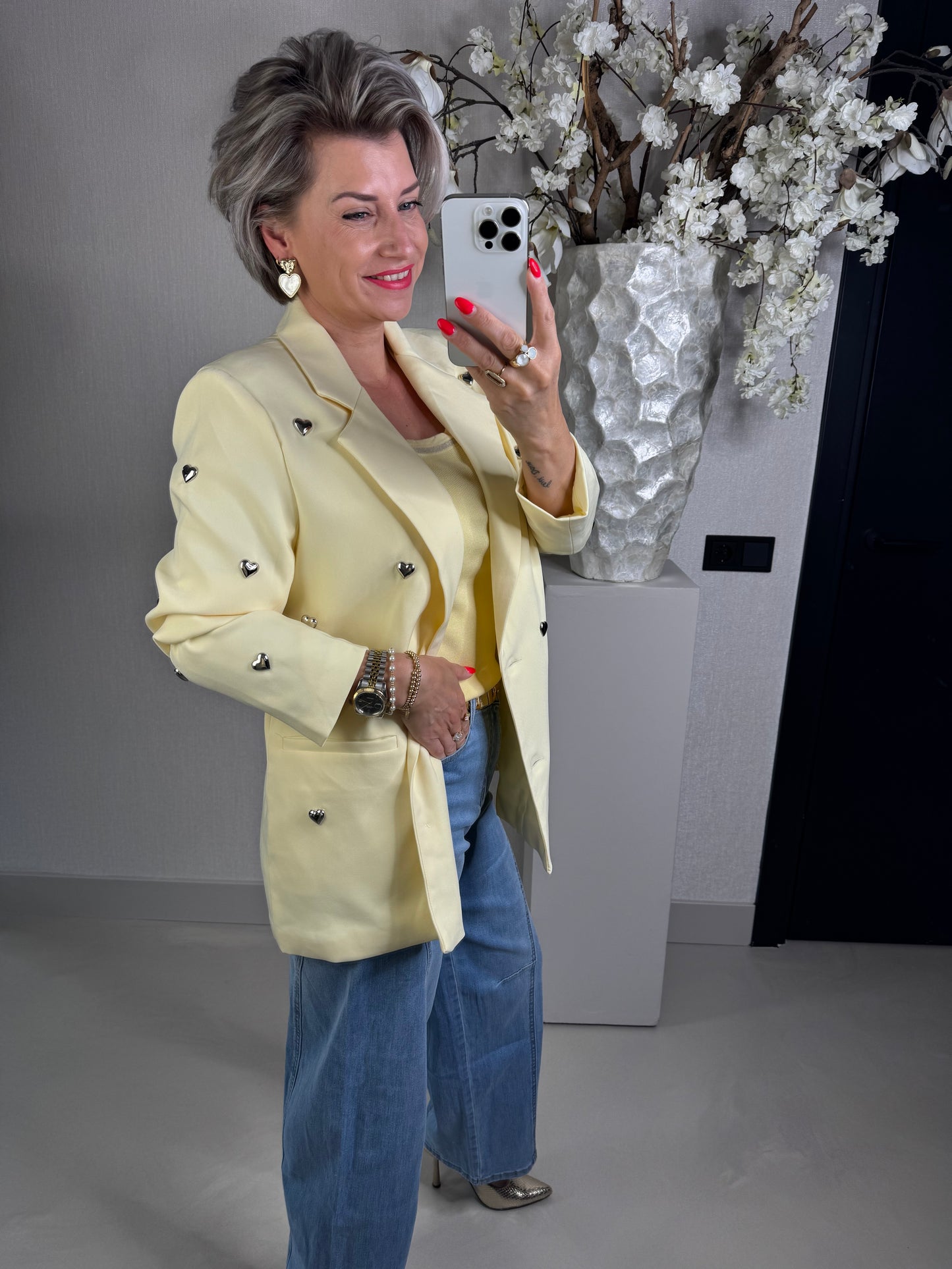 Blazer hartje geel