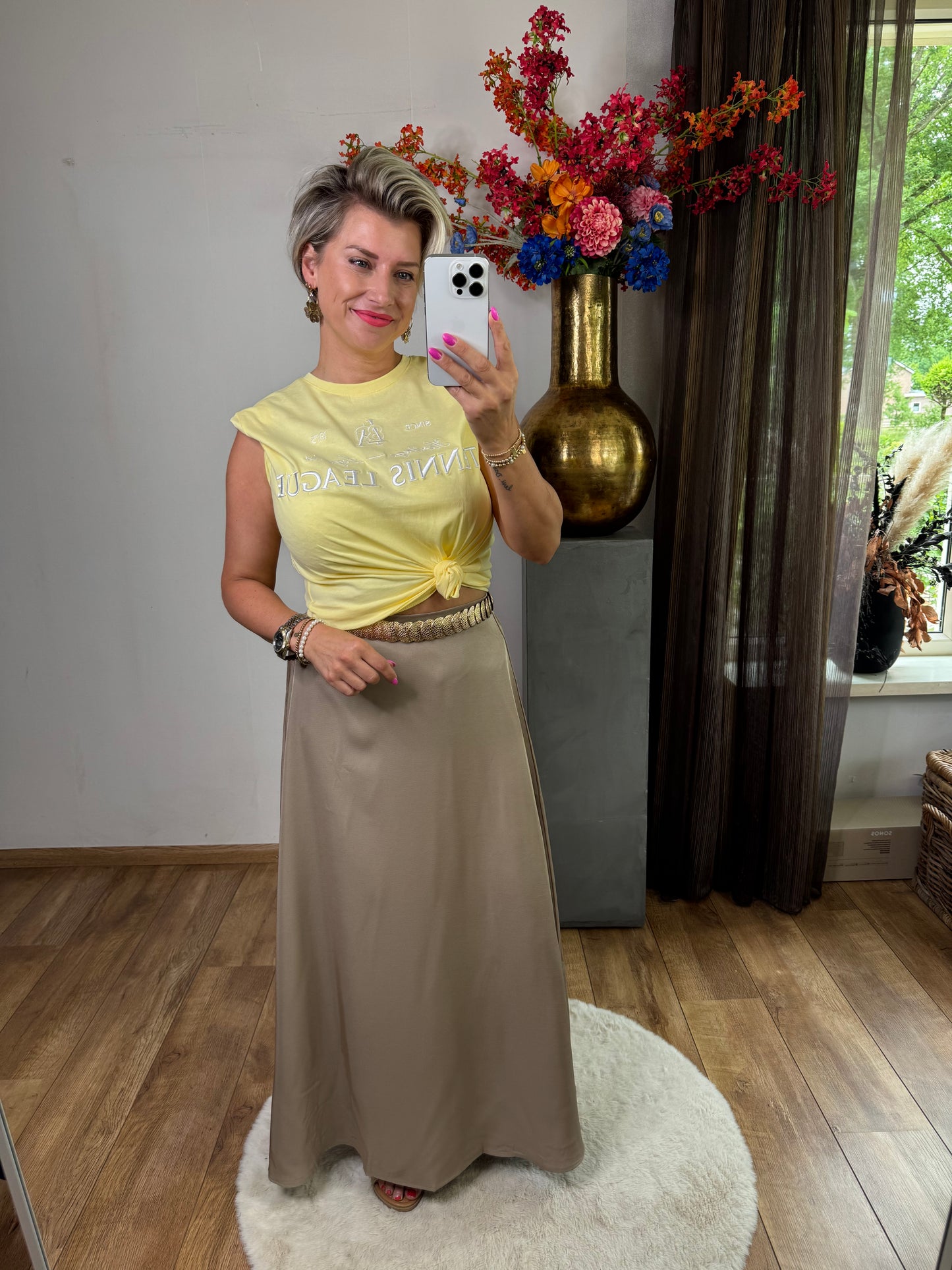 Rok lang taupe