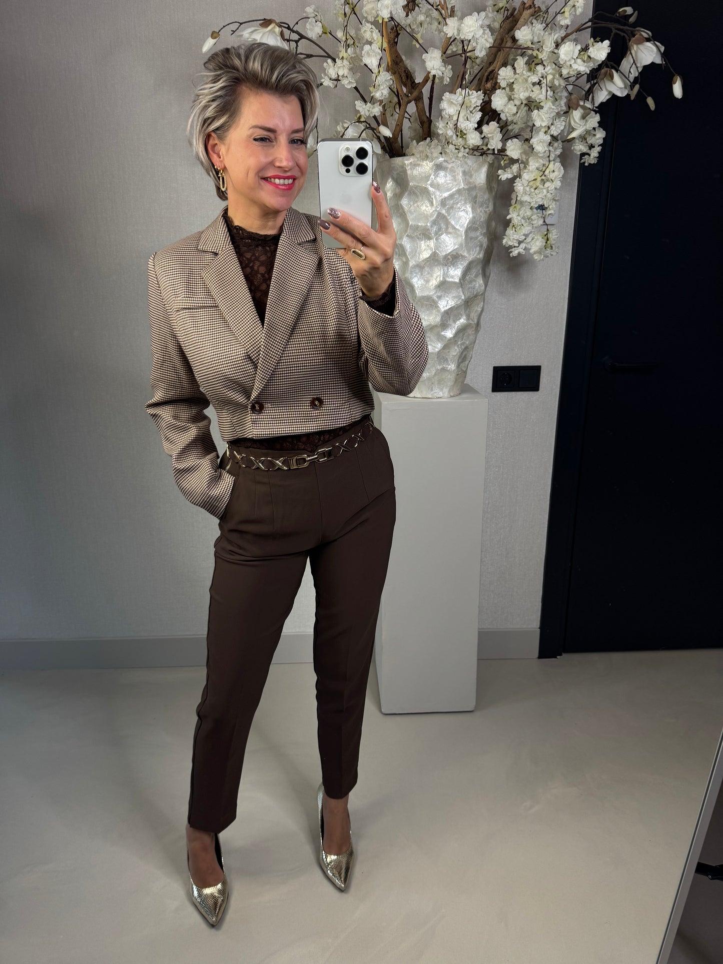 Riem elastisch bruin