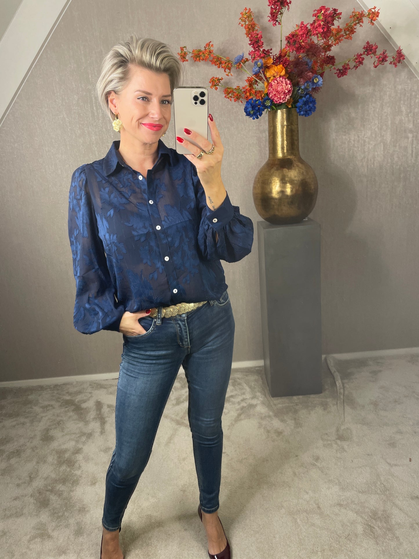 Blouse Leyla blauw