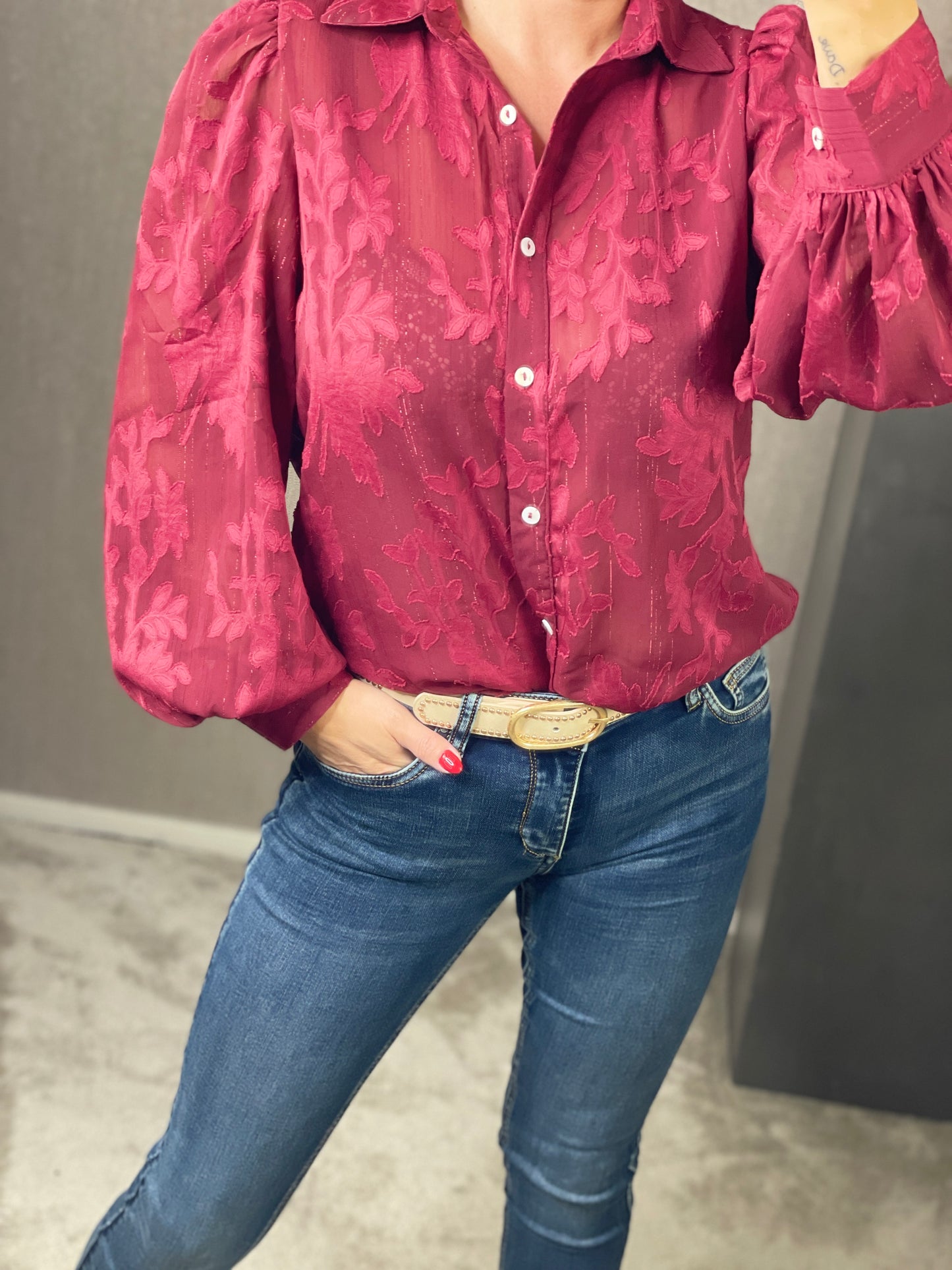 Blouse Leyla Bordeaux