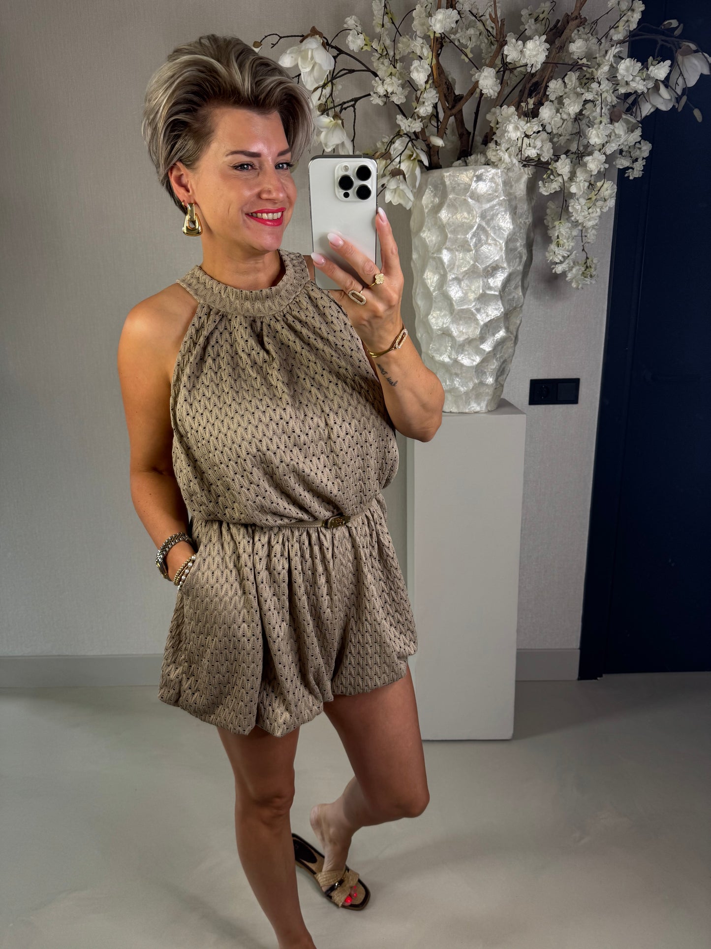 Playsuit taupe