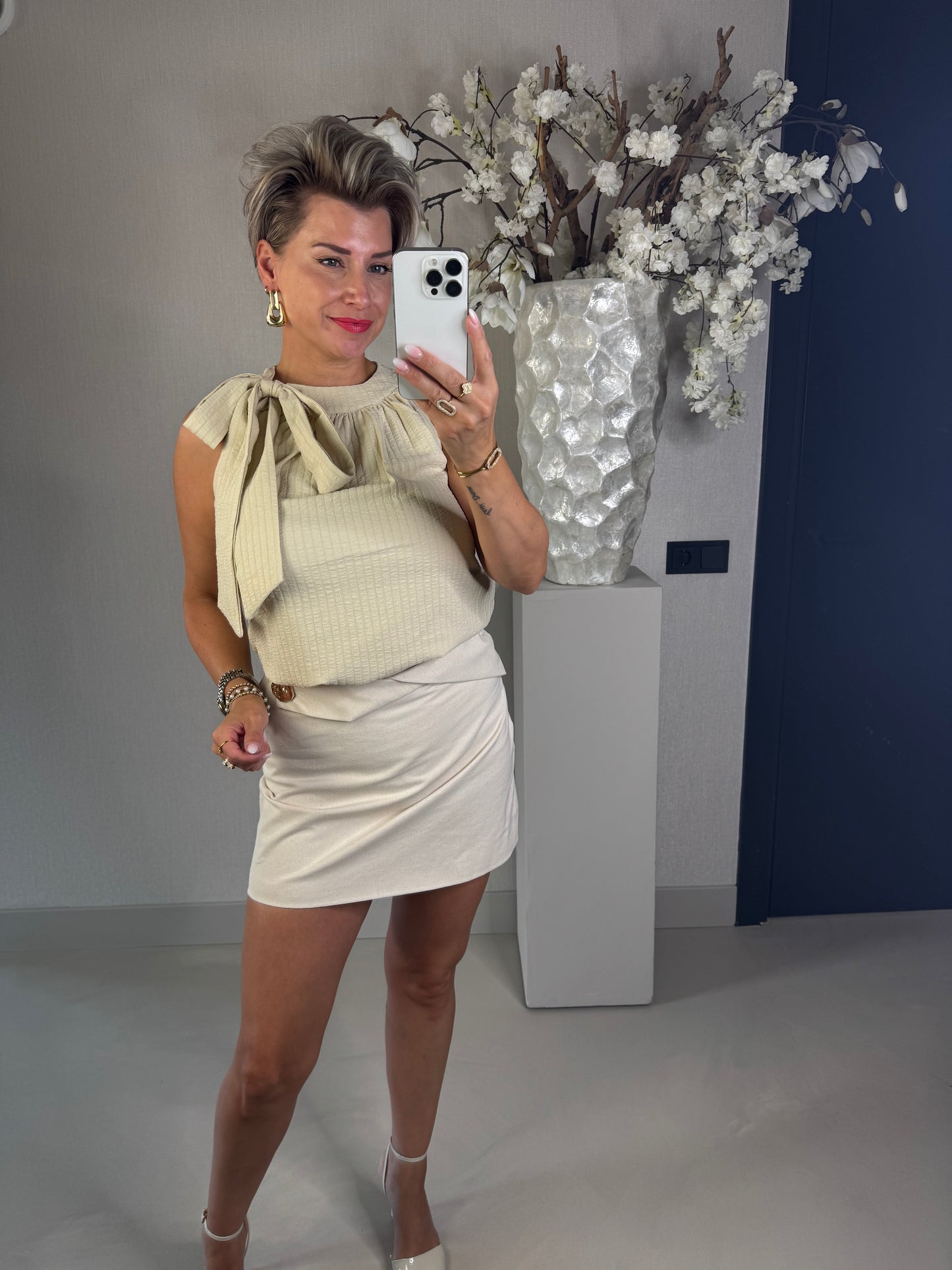 Top Amélie beige