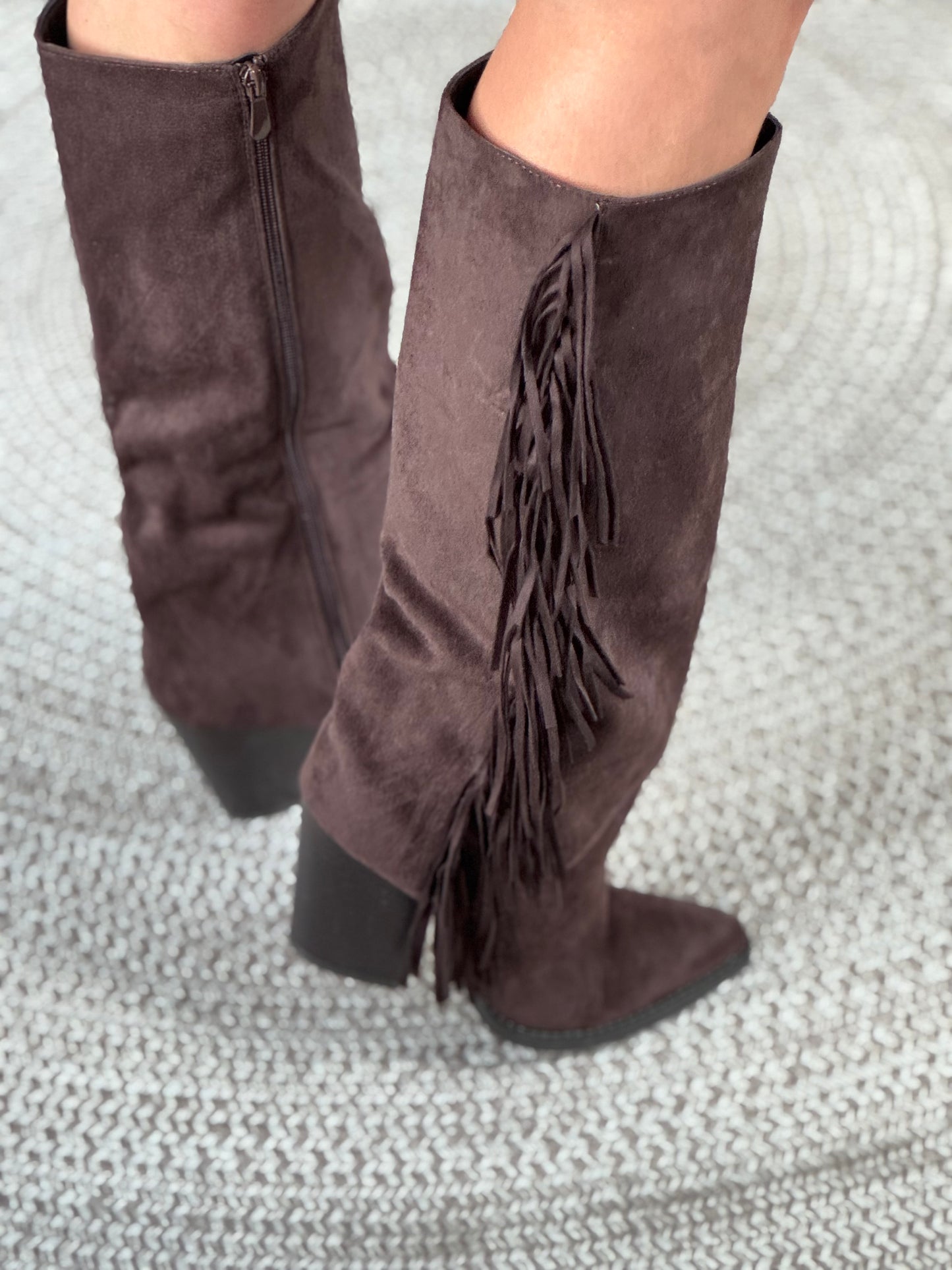 Laarzen fringe brown