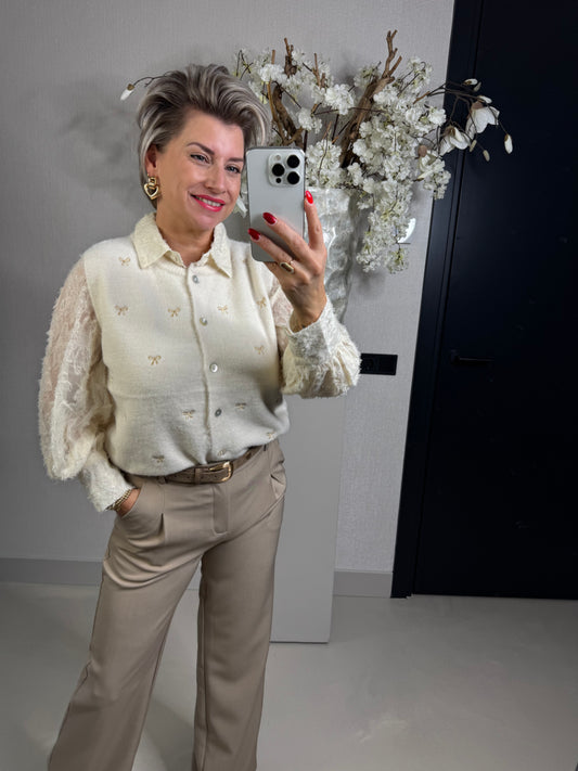 Vest mouwloos strikje