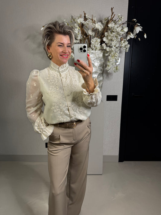 Blouse brocante parels