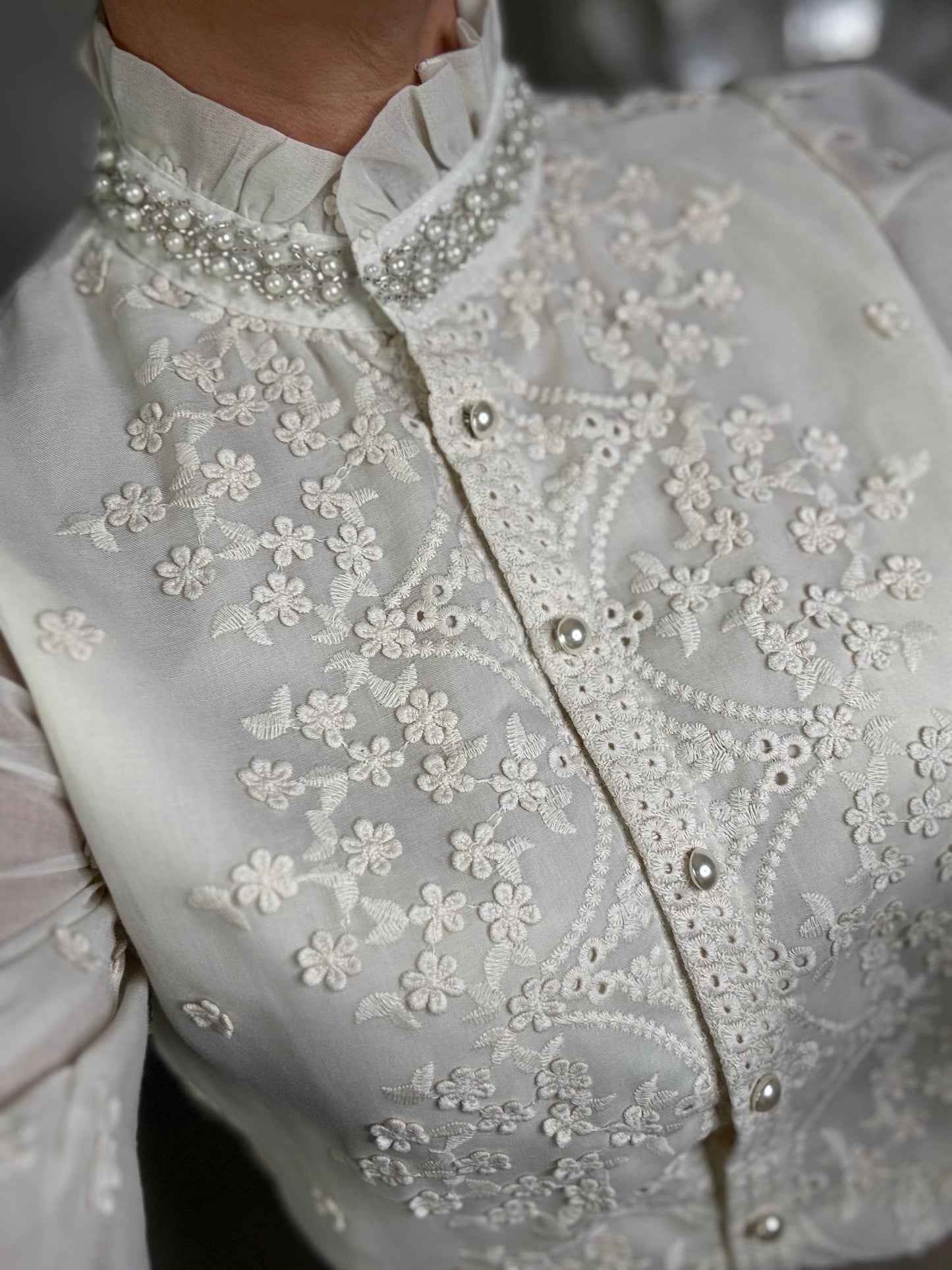 Blouse brocante parels