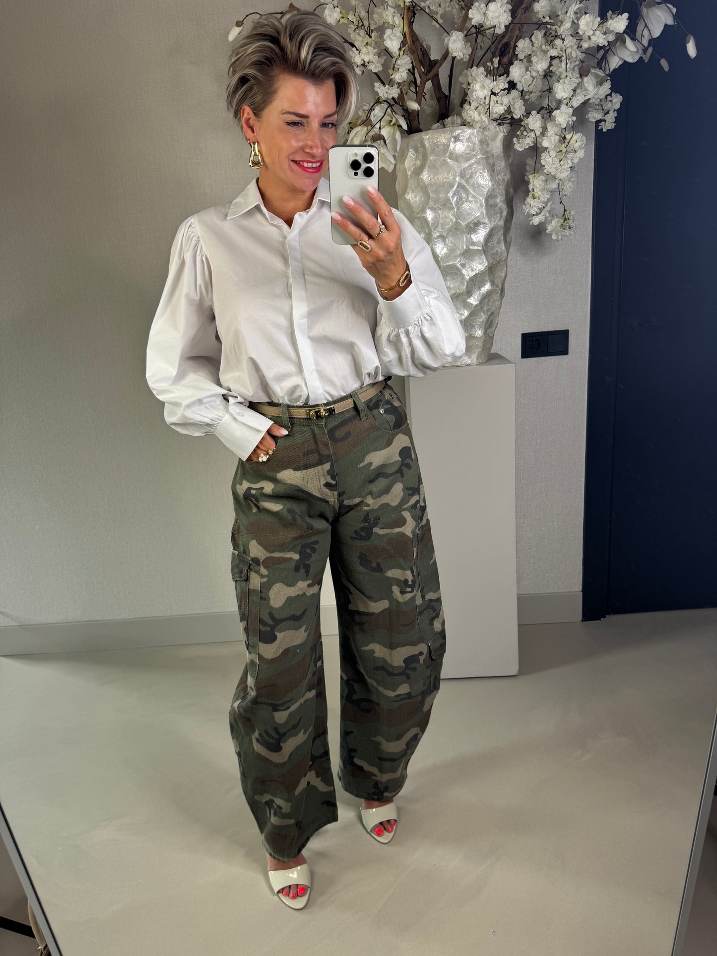 Jeans ballon army print