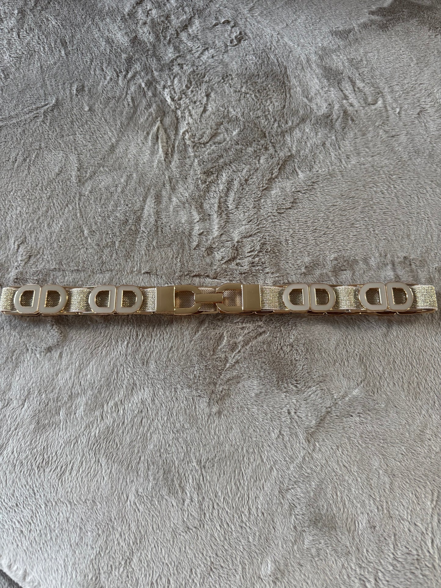 Riem elastisch lurex goud