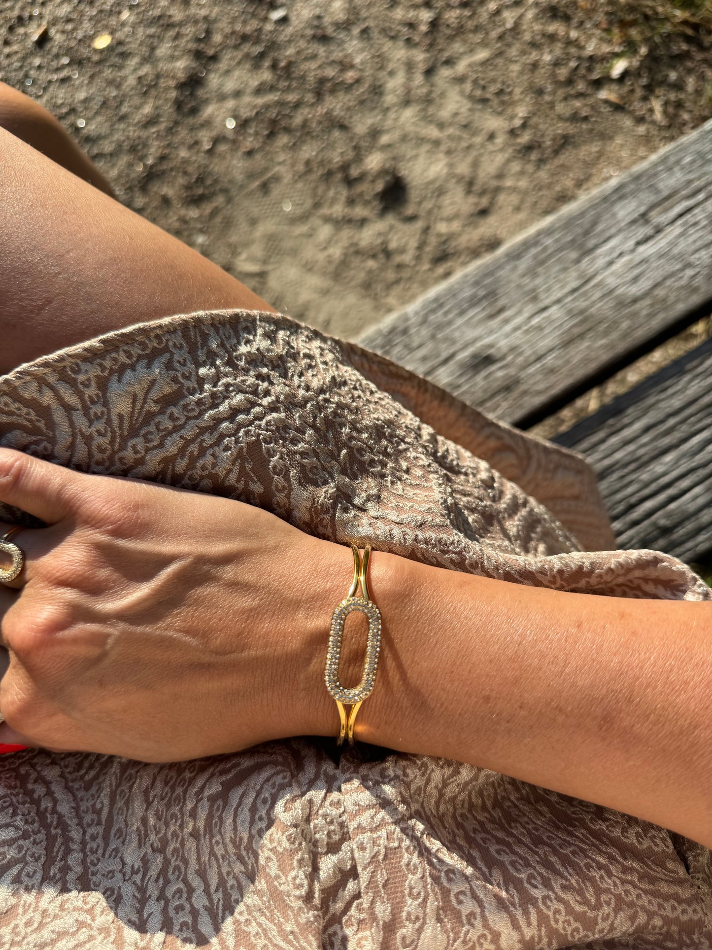 Armband ovaal strass