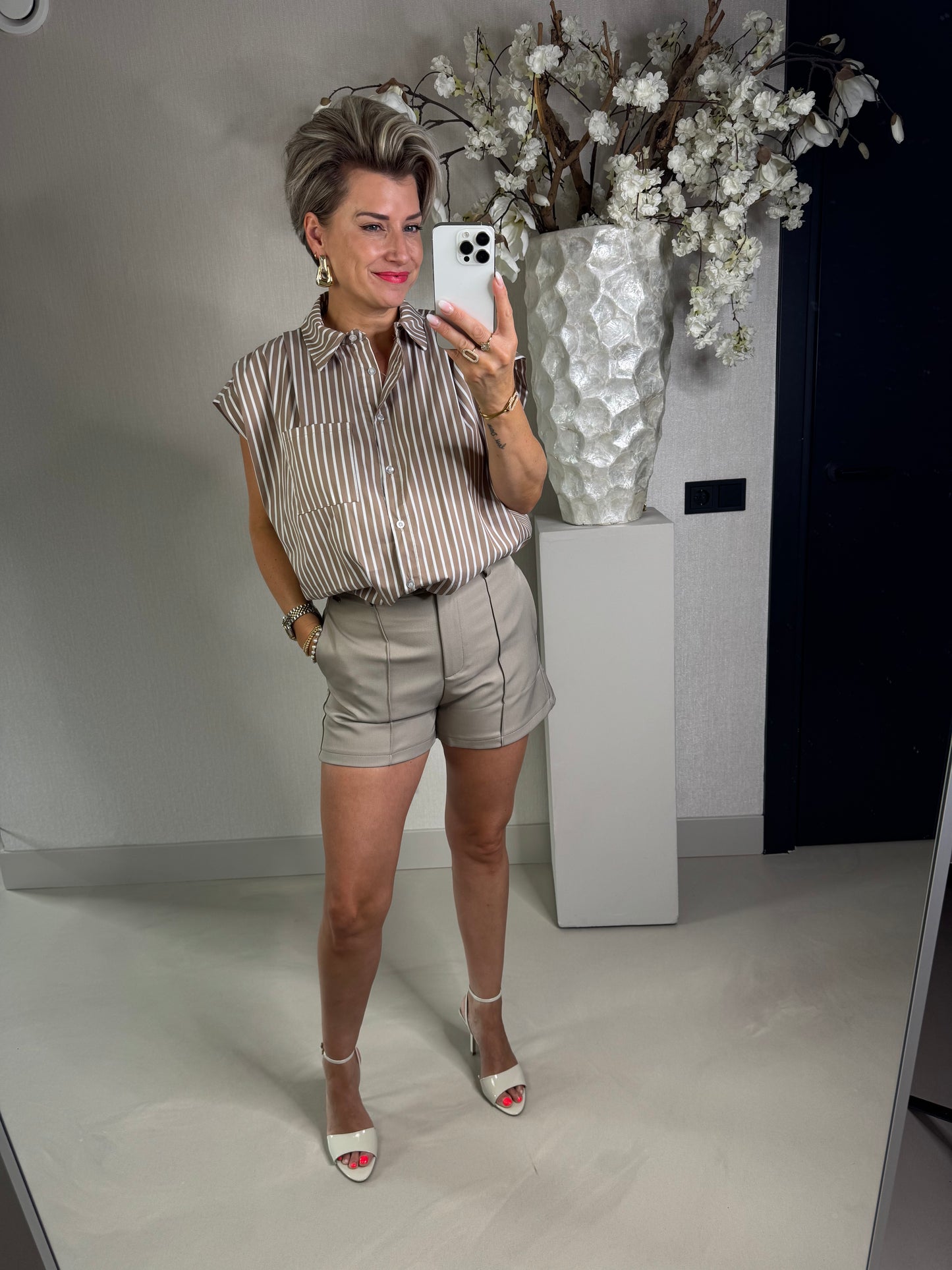 Blouse classic streep