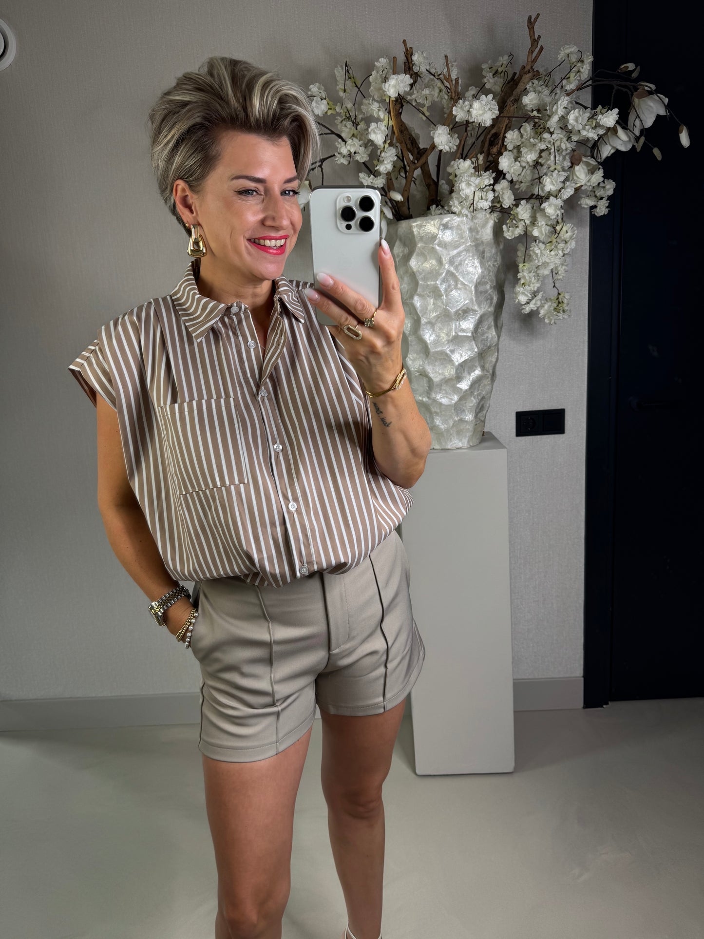 Blouse classic streep