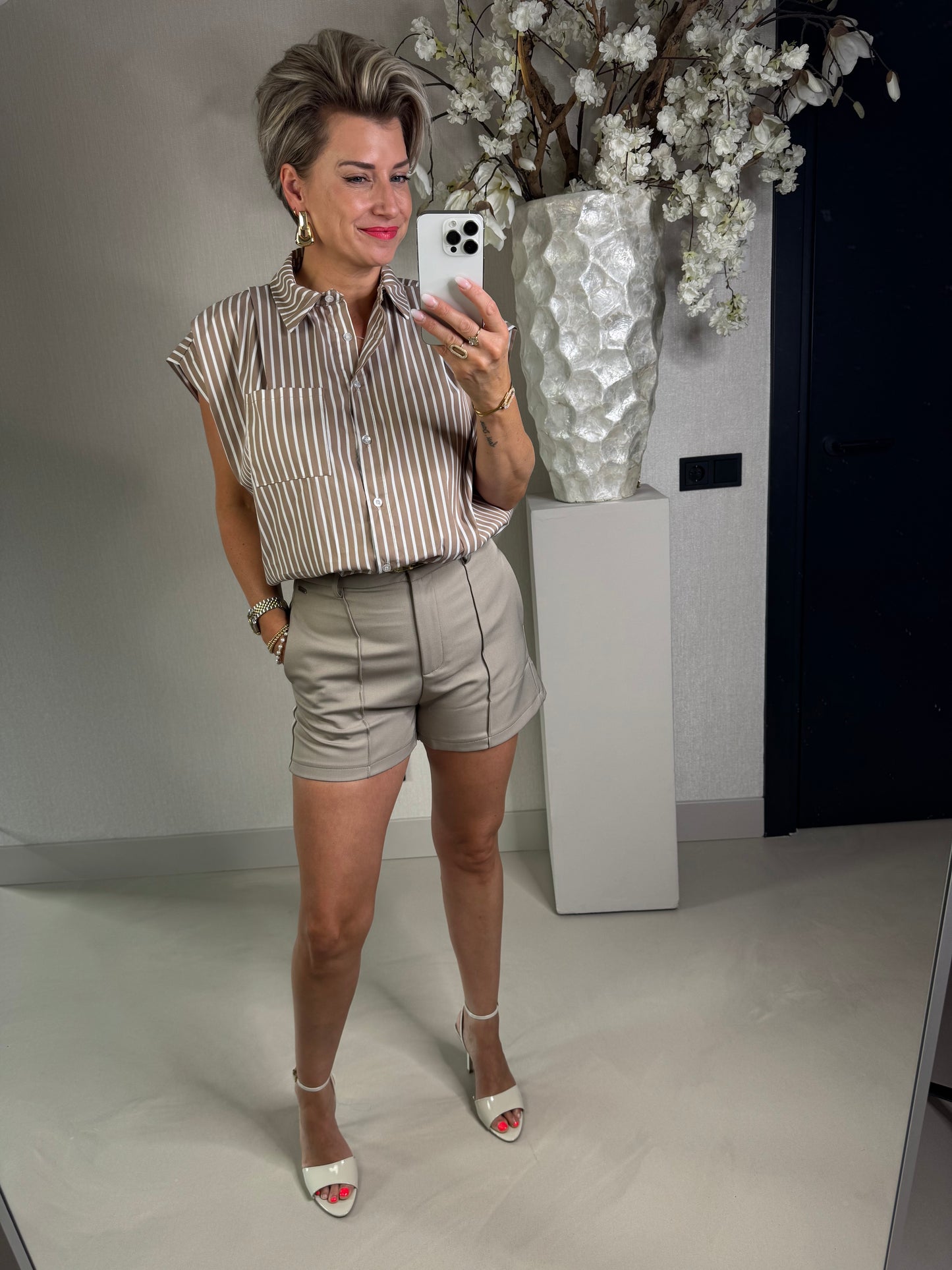 Blouse classic streep