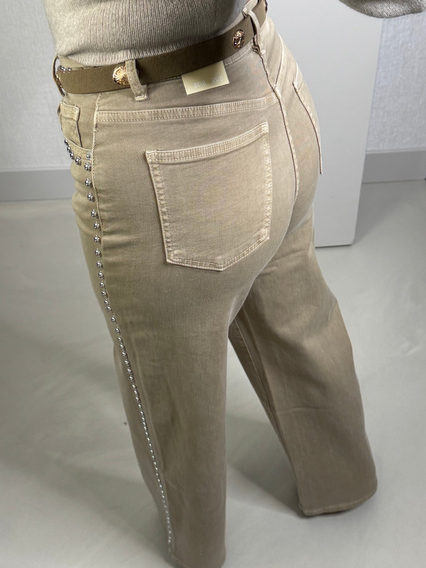 Jeans studs beige