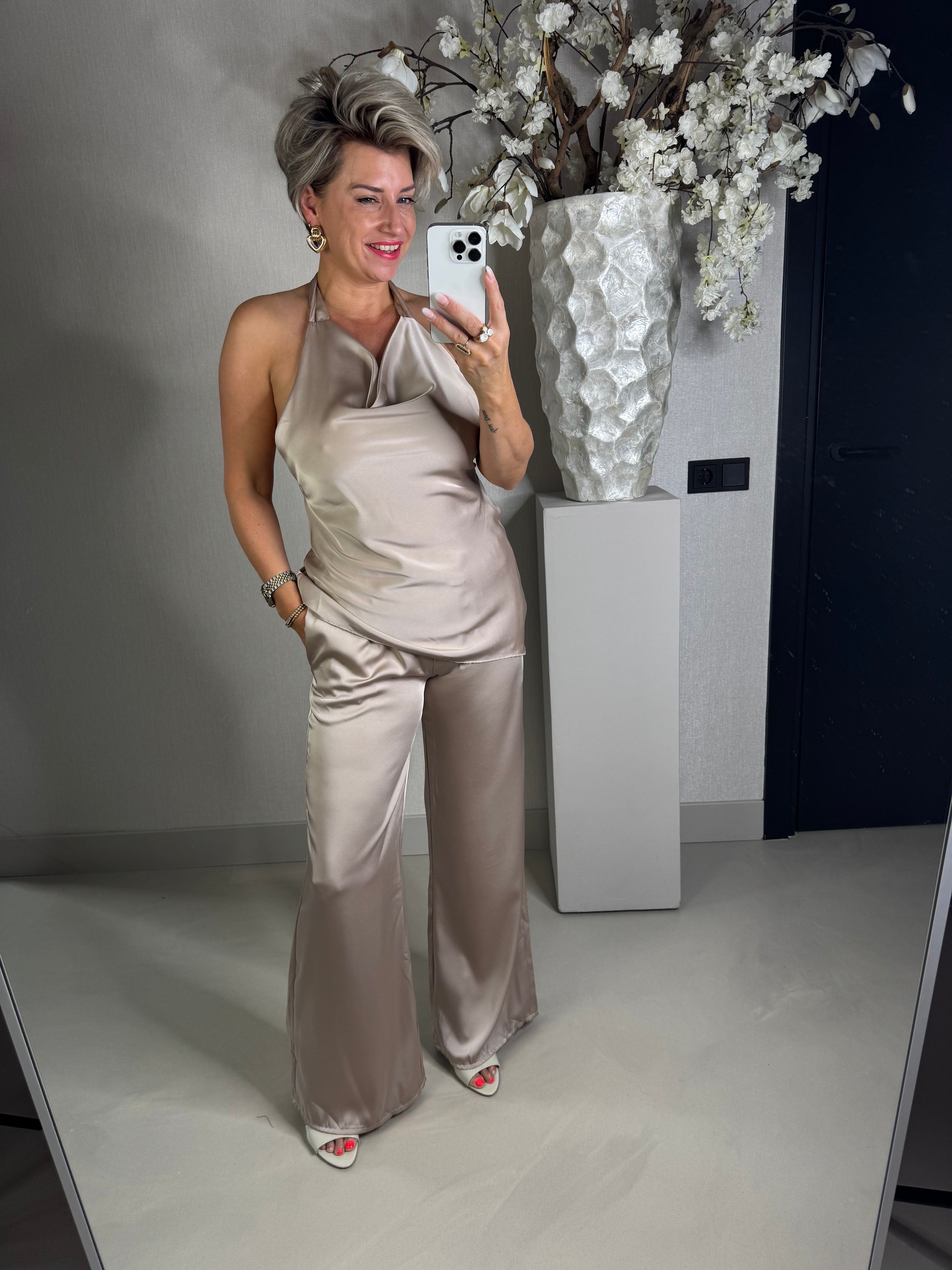 Set satijn champagne beige