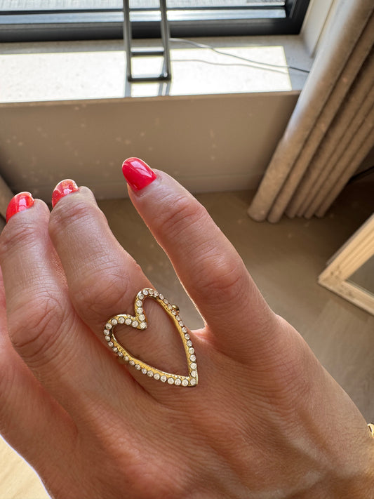 Ring strass hart
